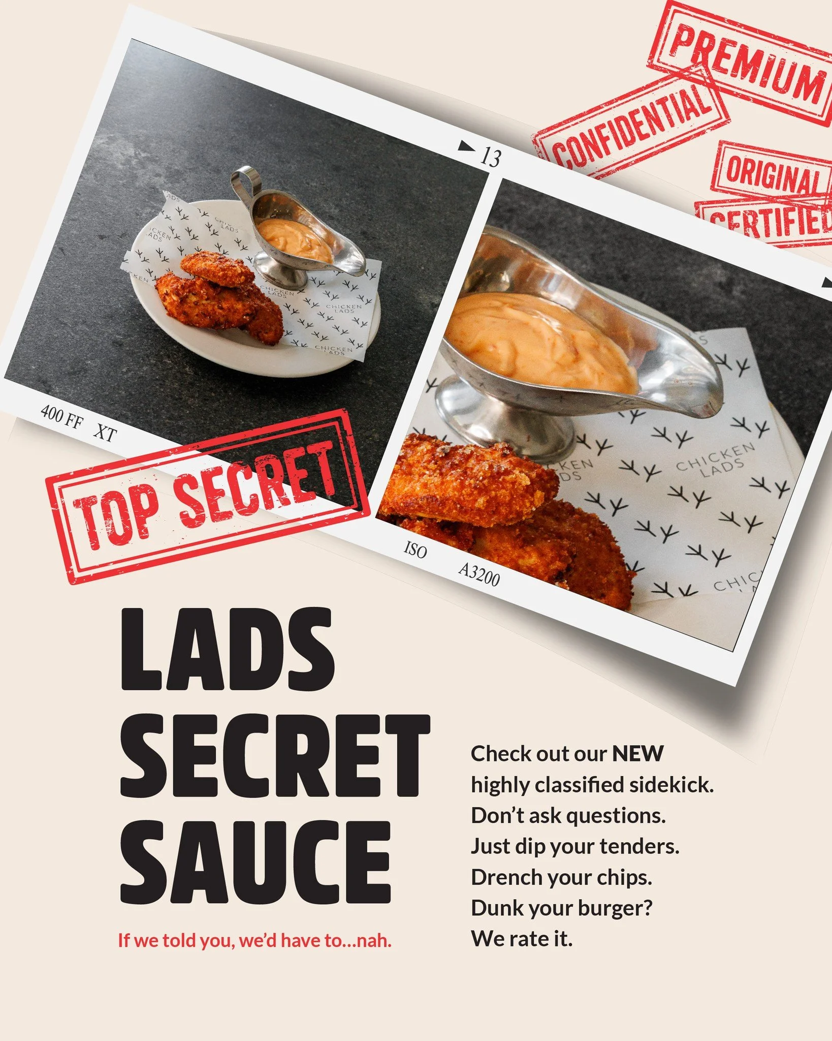 Stop trying... We won't tell you whats in it. 
🔥 Available NOW! 

#chickenlads #hampton