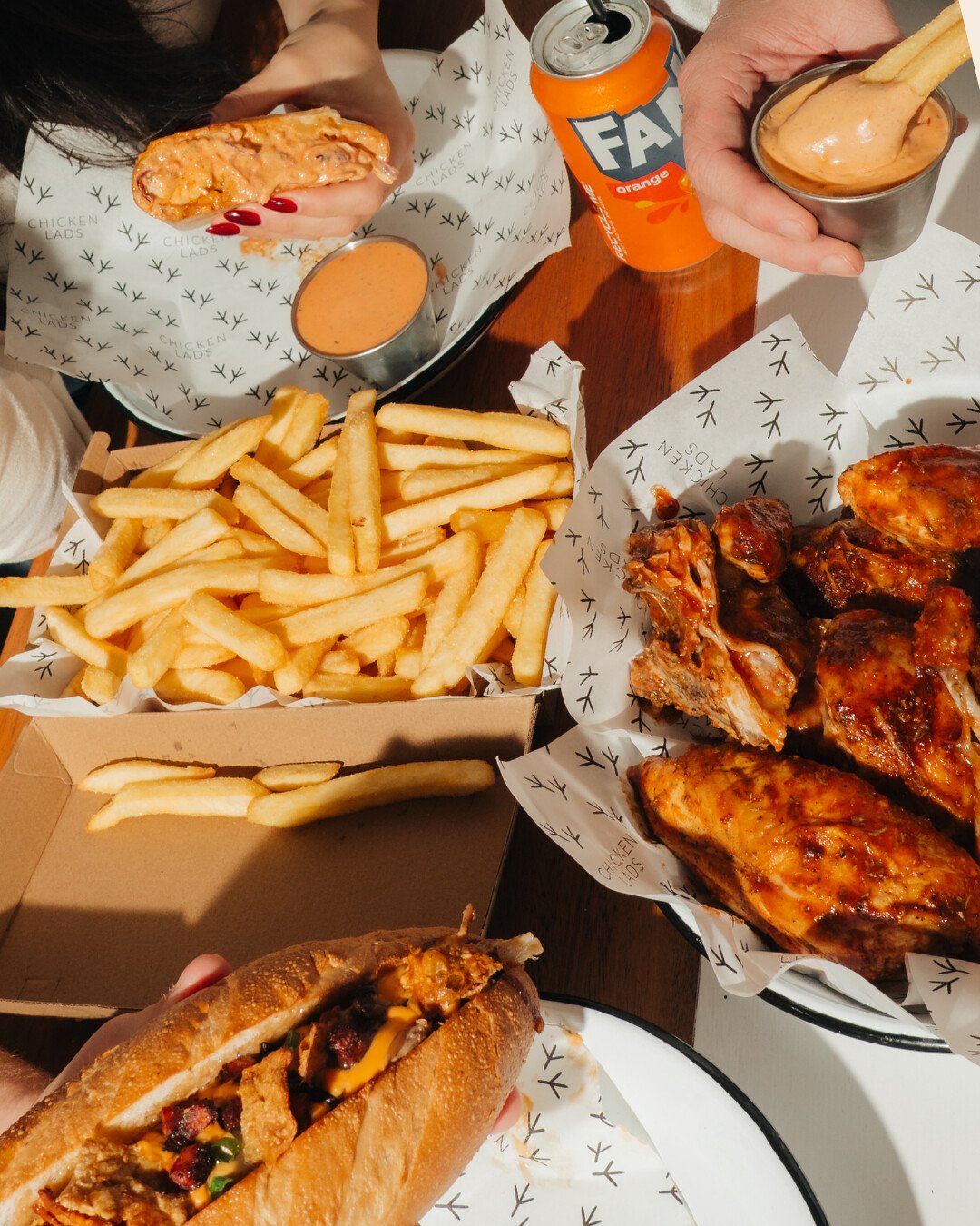 No one's going home hungry, that's the lad's guarantee.