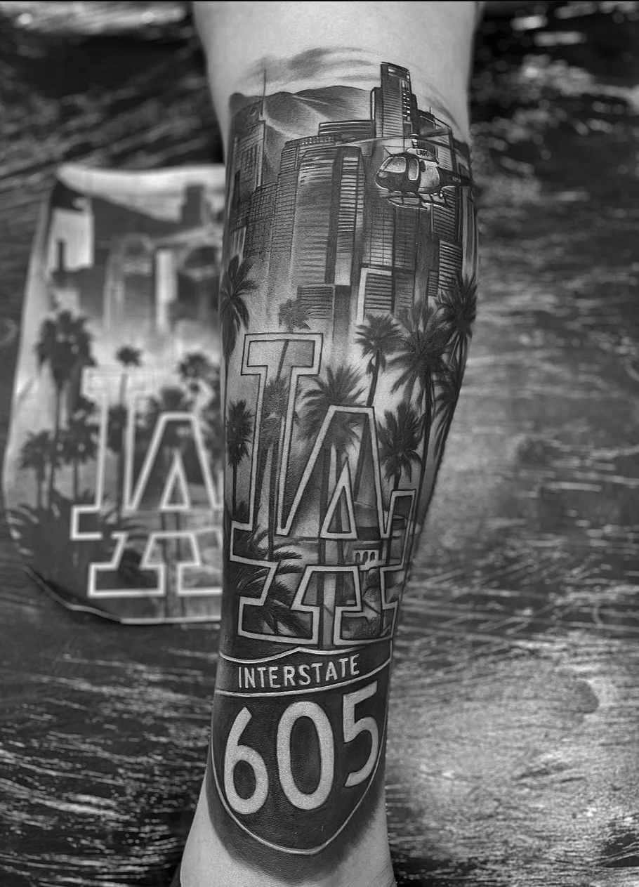 Los Angeles Dodgers Interstate 605-Black and Grey-Inceptive Art Studio 10918 Hesperia Rd. Hesperia Ca.