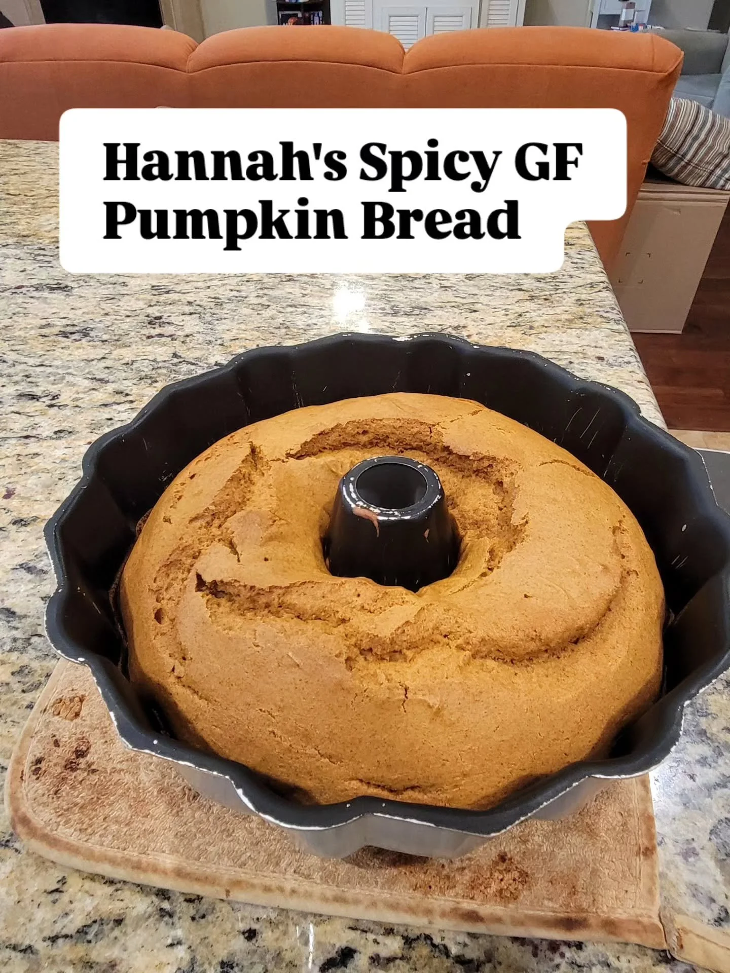 Hannah's Spicy GF Pumpkin Bread

Preheat the oven to 350&deg;F and follow the time directions on the box for the type of pan you use. I love a bundt pan. 

1 King Arthur Yellow Cake Mix
1 can of Pumpkin 
1/2 cup of Avocado oil
2 eggs 
2 tsp cinnamon
