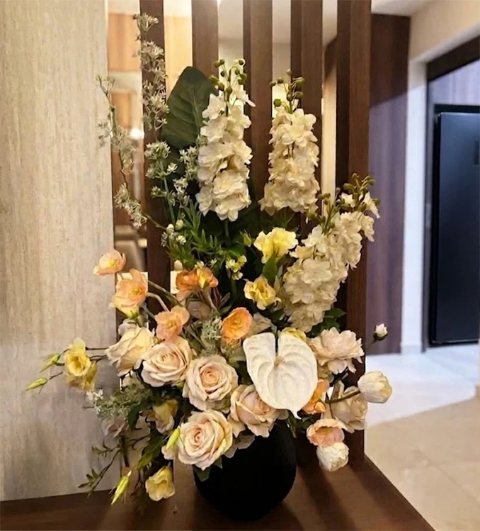 Bespoke 1/1 Edition - Champagne Garden (Silk Flowers with Curated Vase)