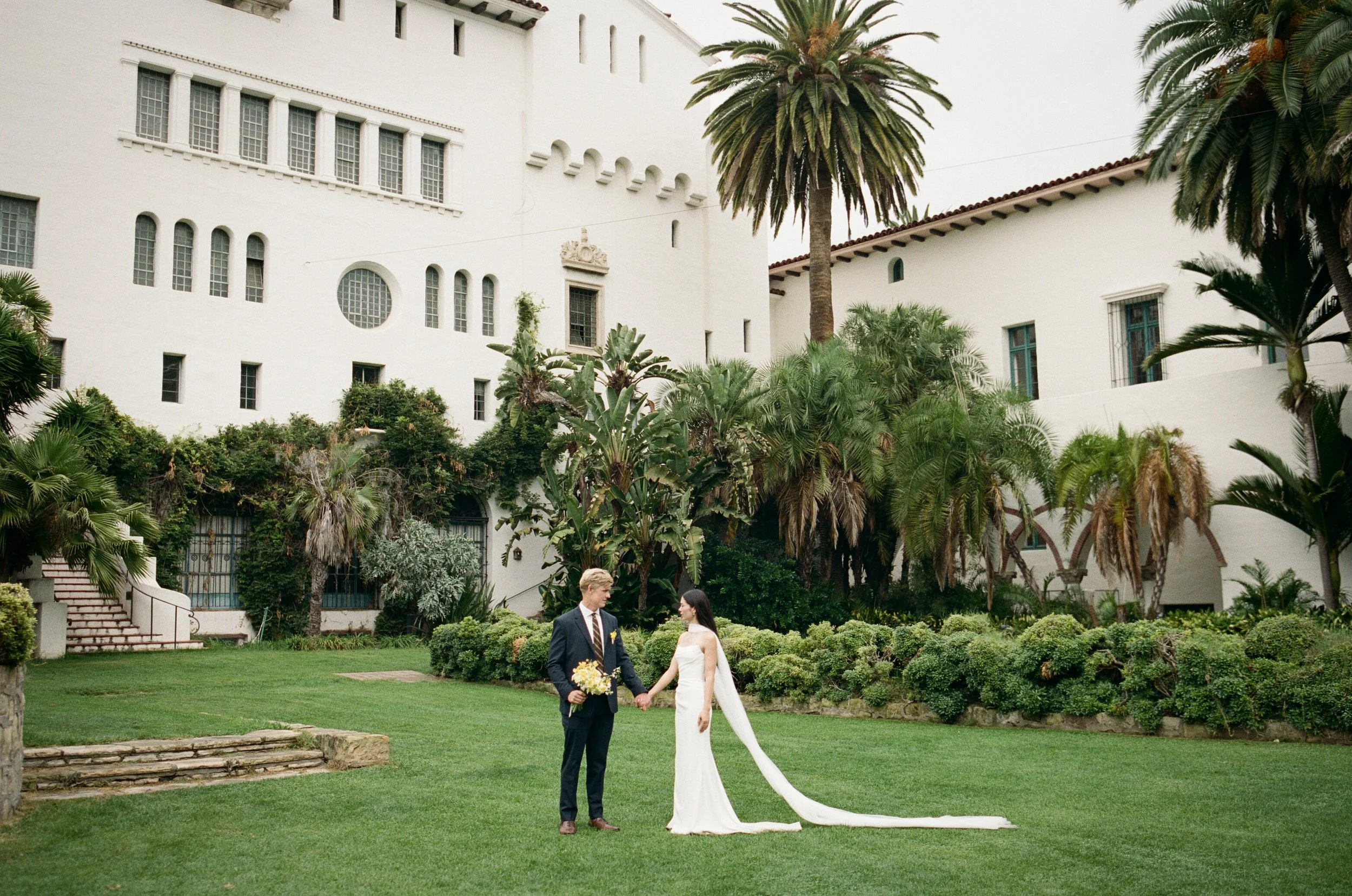 Santa Barbara Courthouse Wedding on Film | Taylor + Kelley 
