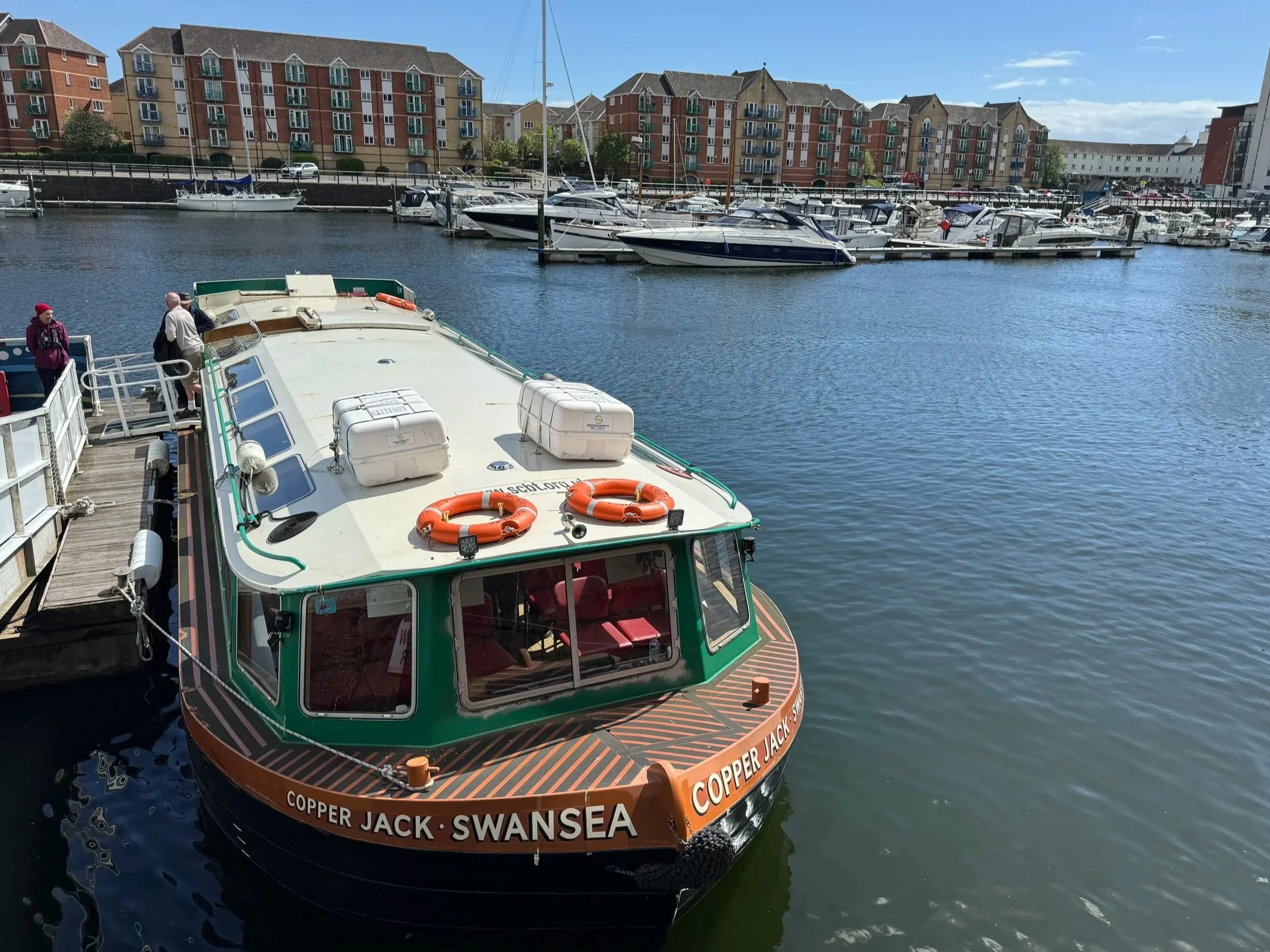 River cruise up the Tawe on the Copper Jack