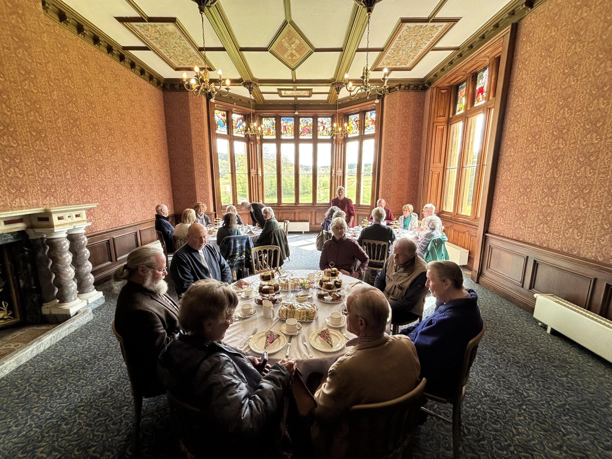 The Hendre - showing the real reason why we go on these trips!
