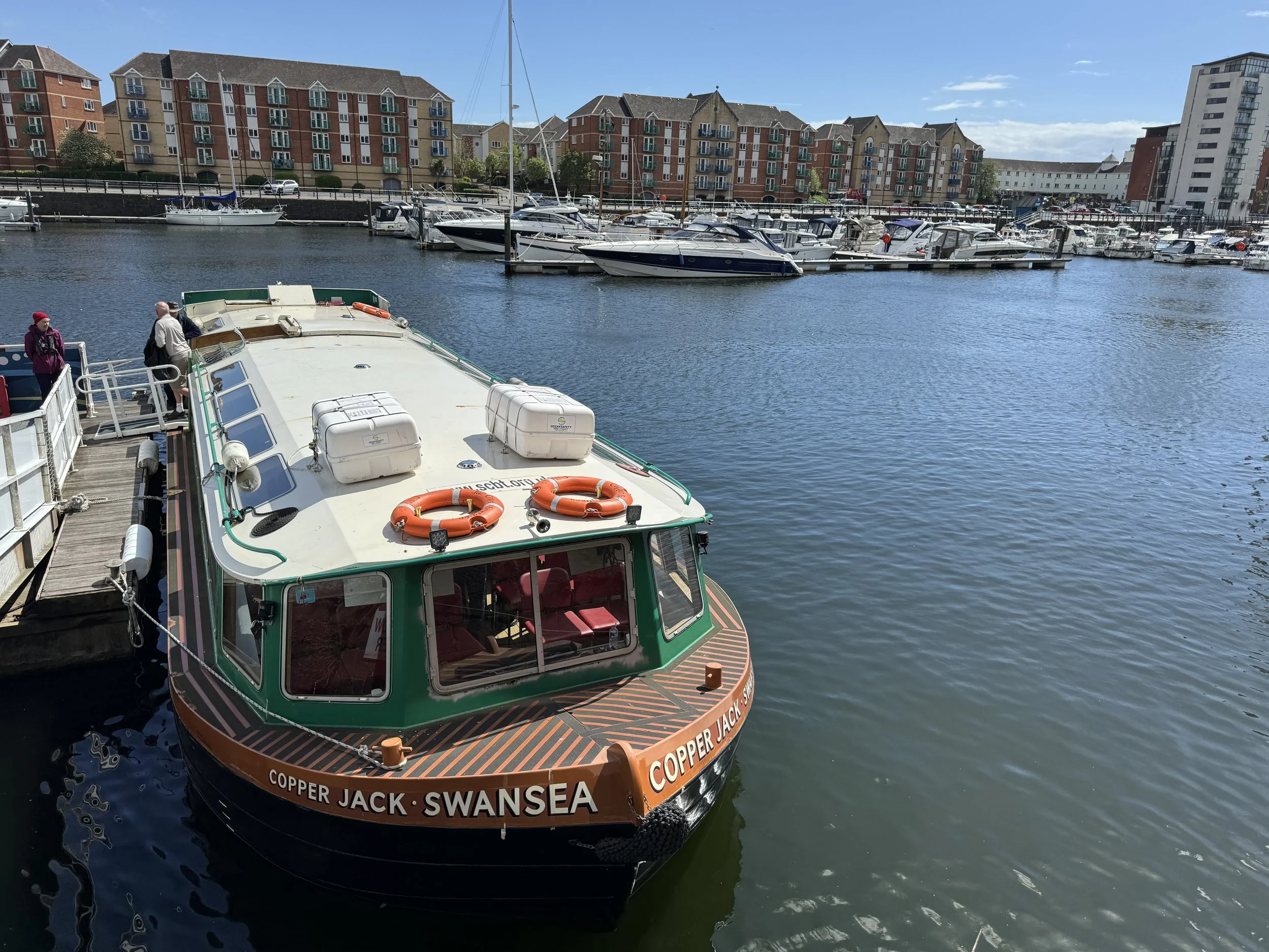 River cruise up the Tawe on the Copper Jack