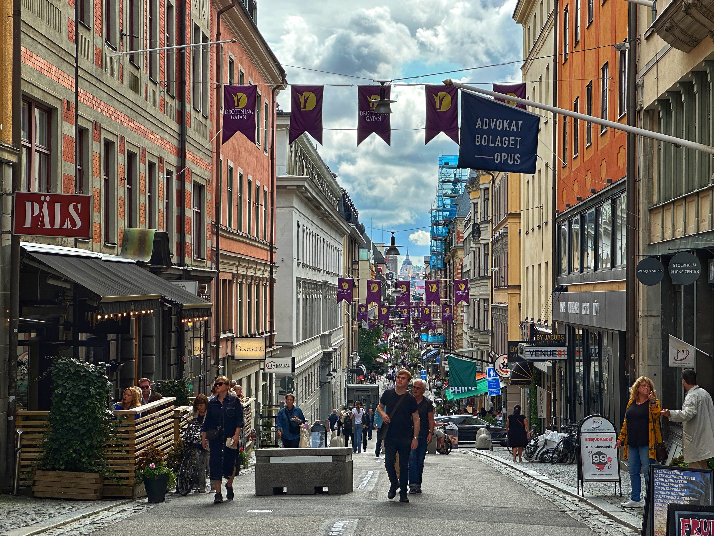 Drottninggatan Shopping in Stockholm