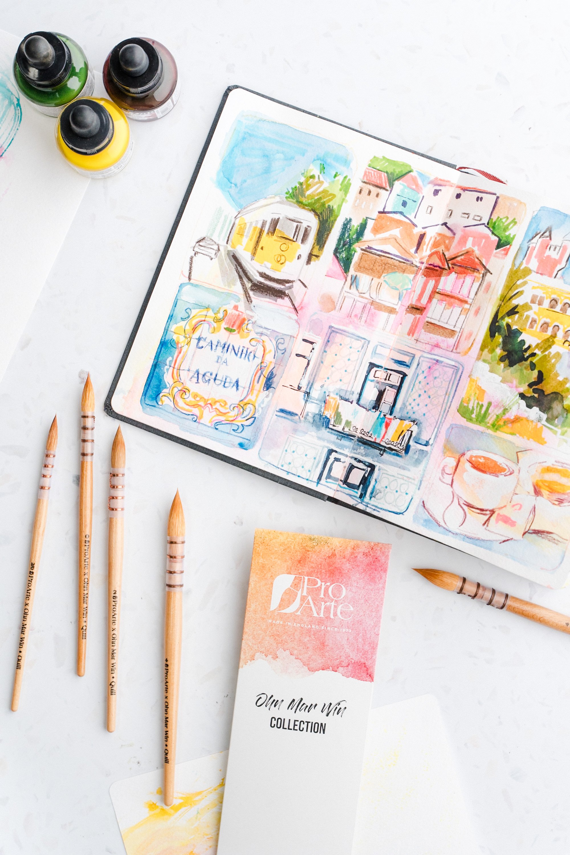 ProArte artist collaboration brushes with Ohn Mar Win