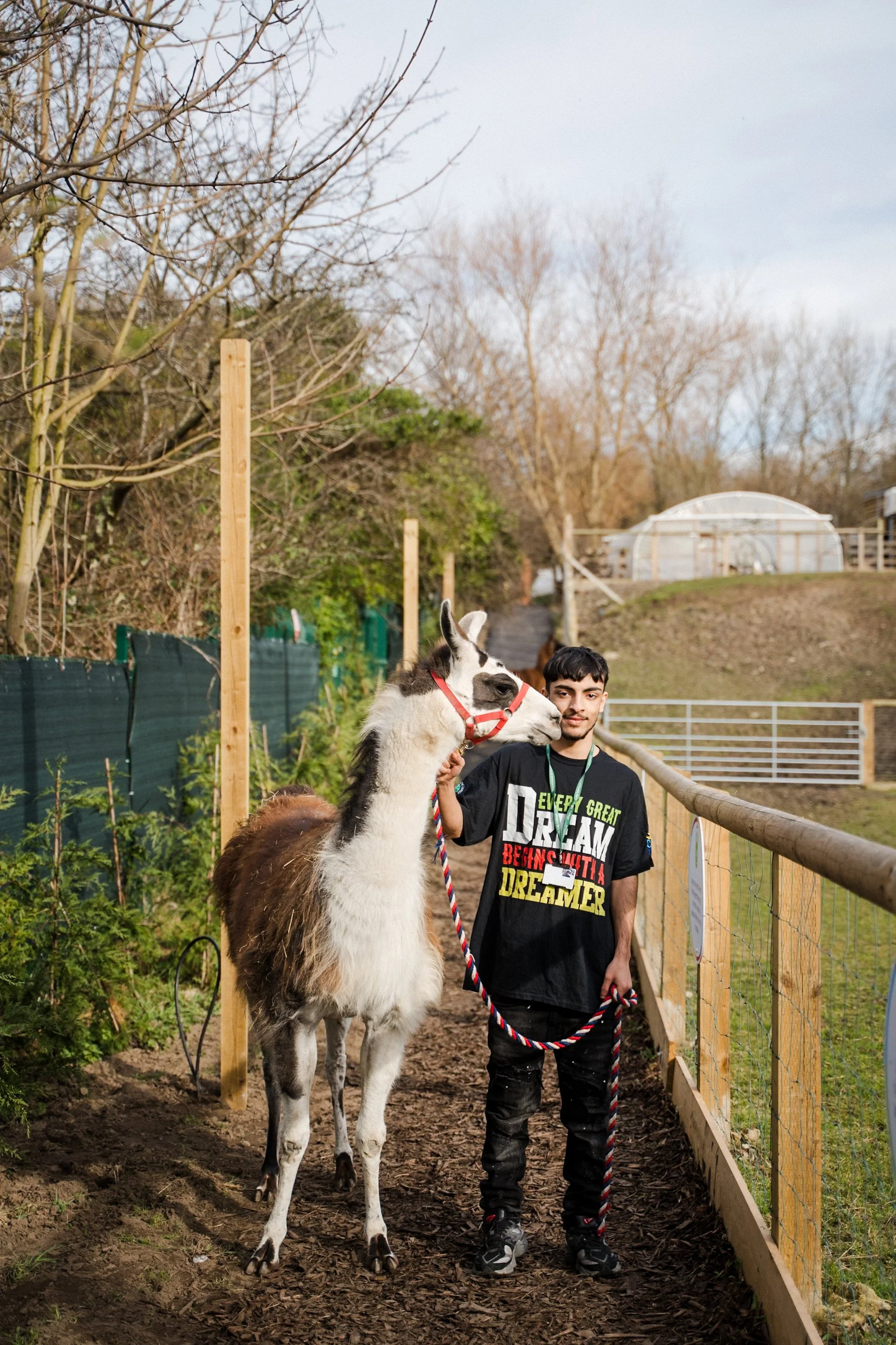 CATCH Leeds student with Llama