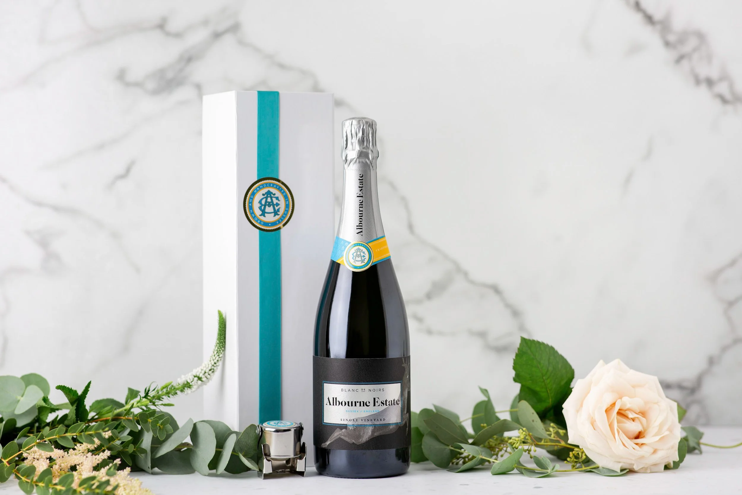 Albourne Estate British sparkling wine product imagery