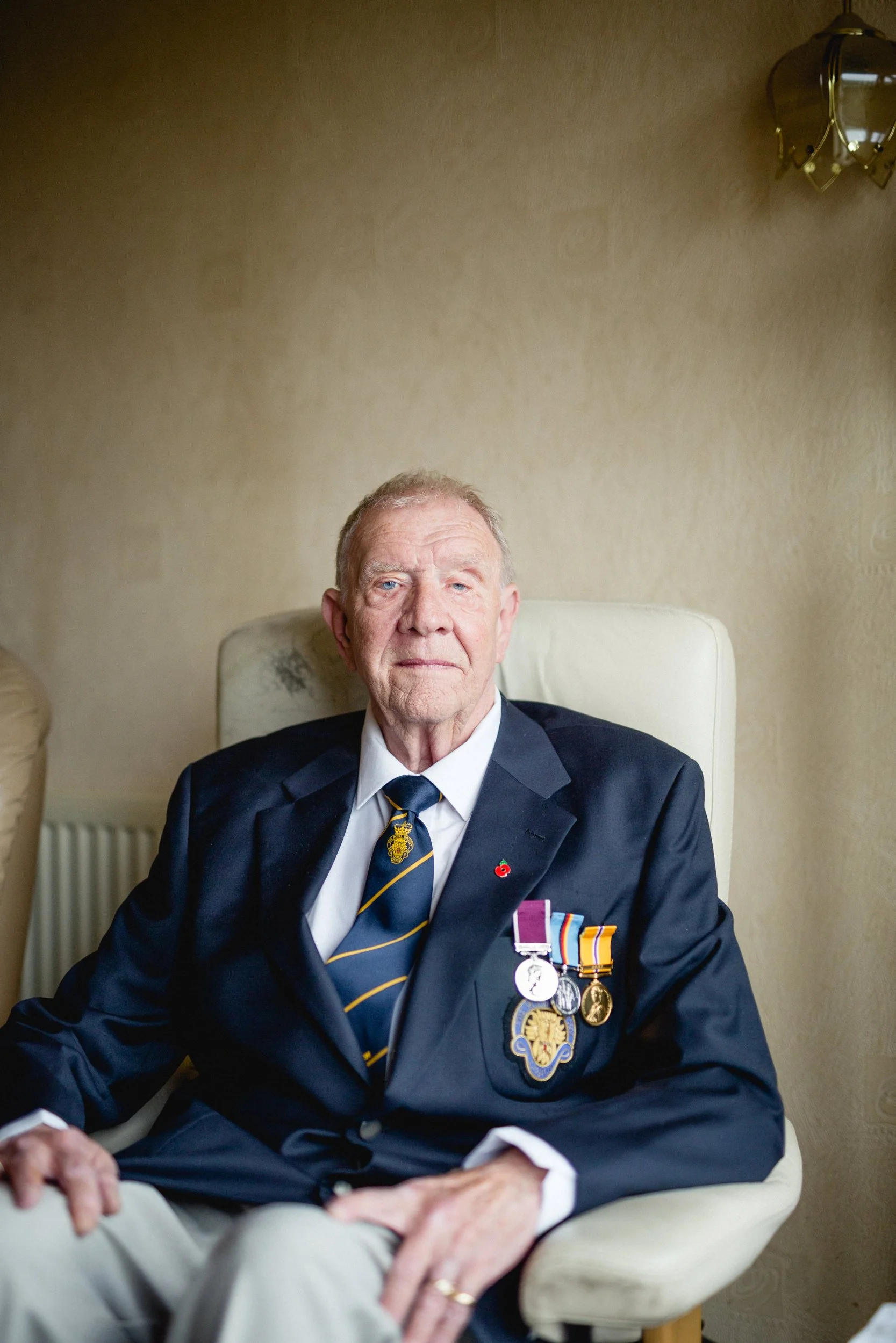 Portrait of elders veteran for Holdback together
