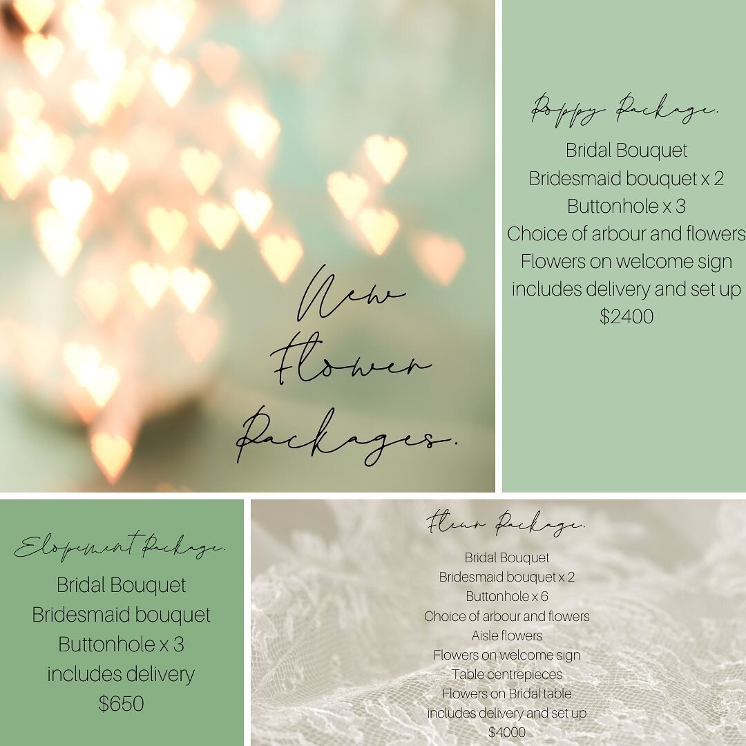 Our new flower packages are up on the website. We have also updated our chair hire packages and we are working on some styling packages. We have everything you may need for your big day. #hunterweddinghire #huntervalleyhire #huntervalleywedding #newc