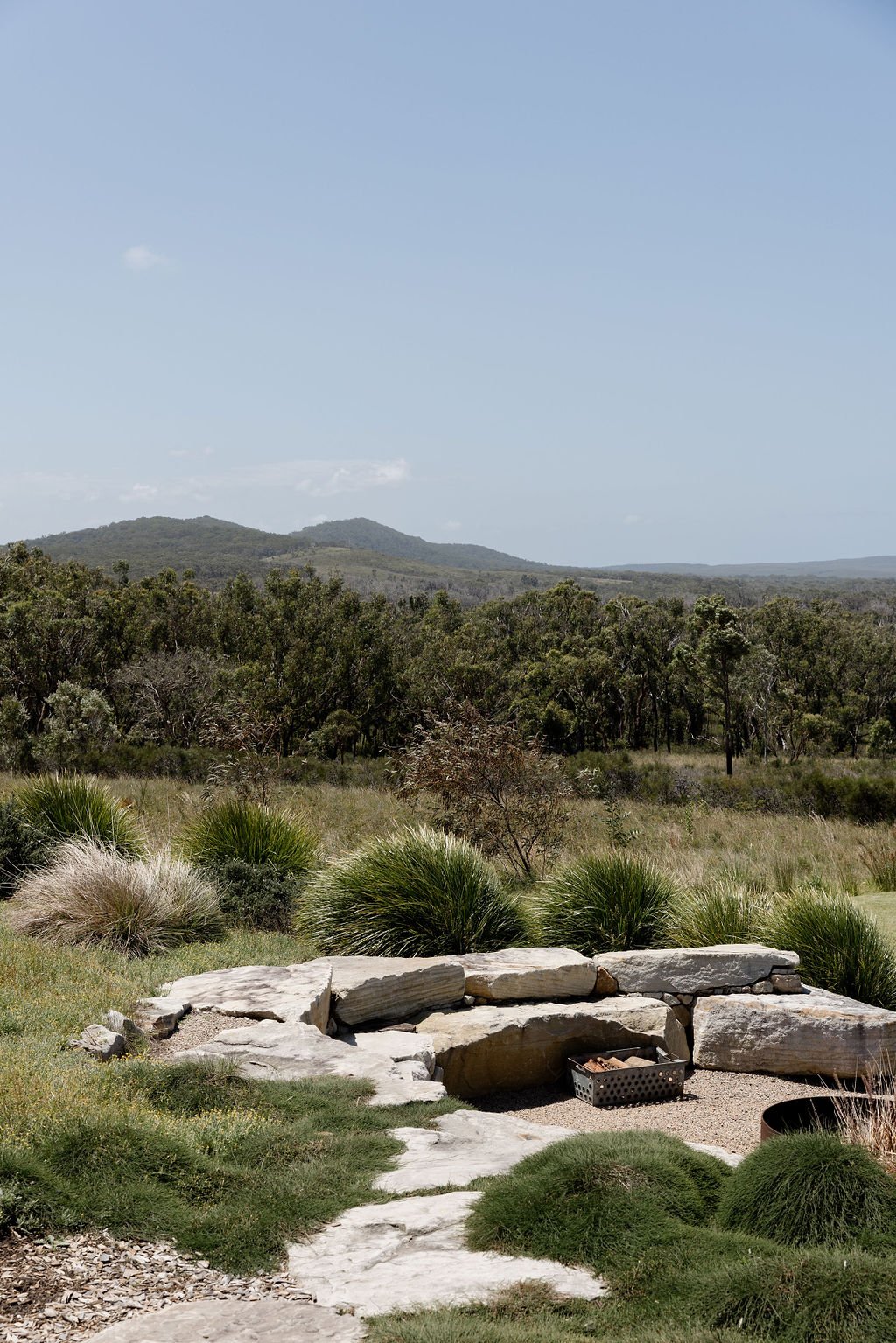 Boketto standstone firepit in Brooms Head NSW