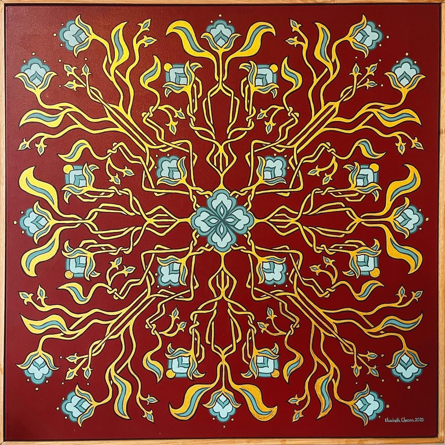 'Momentum', 2023. Acrylic on canvas, 94 x 94 cm.