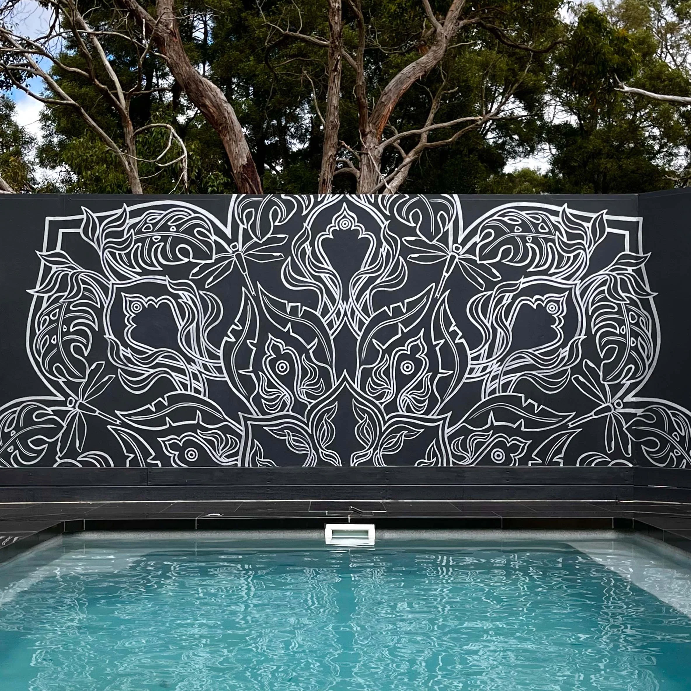 Private poolside commission, Mornington Peninsula, 2023.