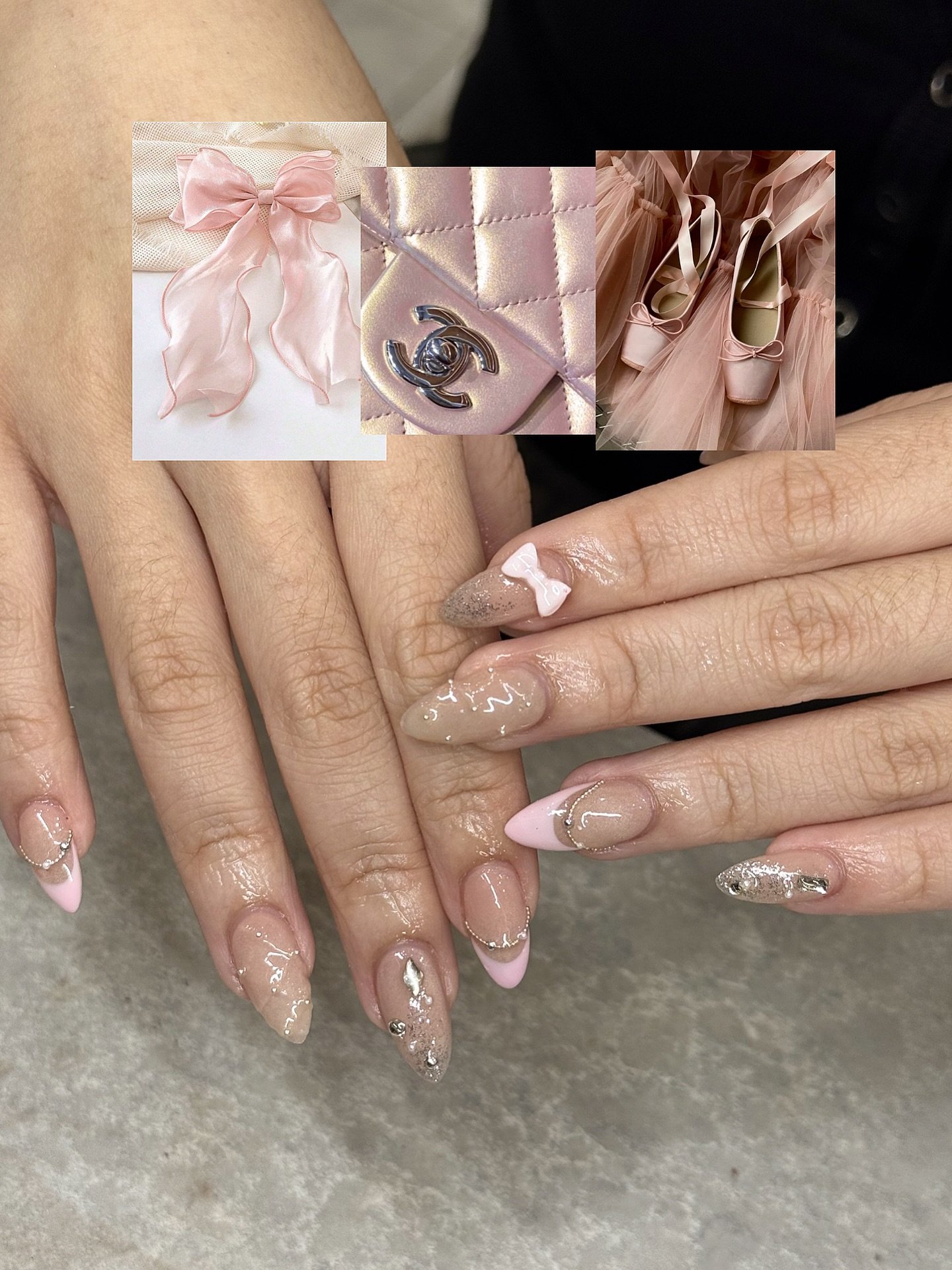 Pretty in pink. 💗🎀

Nails by Standard Artist, Kylie. 🌷

Nail extensions. Bow nails. Pink nails. Biab. Builder gel. Acrylic nails. Gel X. SNS nails. Shellac nails. Gel nail art. Gel nail polish. French tip nails. Silver nails. 3D nail art. 

#3dnai