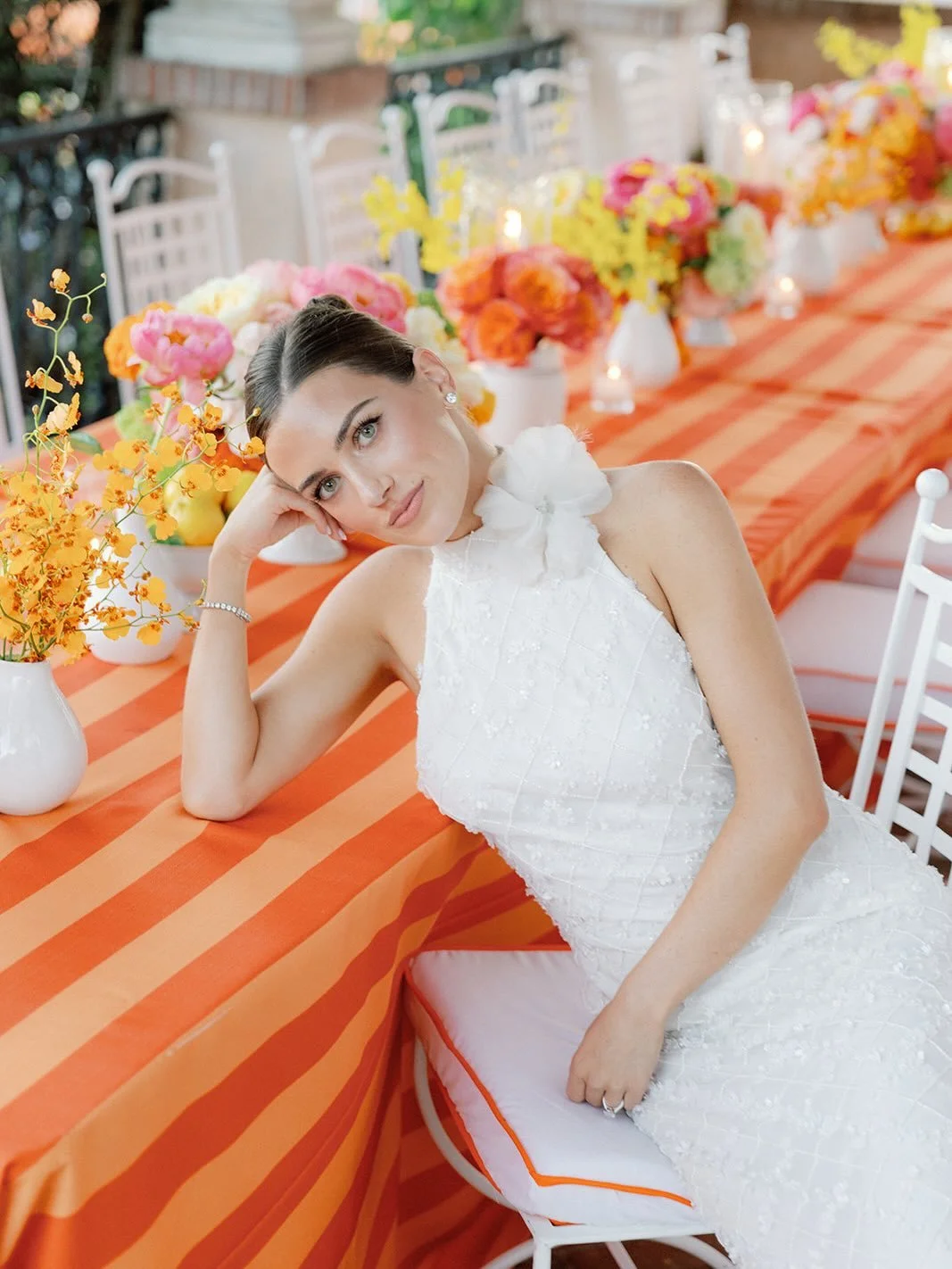 We found the perfect @houseofgilles gown for Erin&rsquo;s welcome party which was at a private estate by the sea in Santa Barbara ☀️ 

Wedding Planning and design @lisagorjestani
Video @lightcannonfilms
Photo @pablo_laguia
Wardrobe Stylist @maisiekat