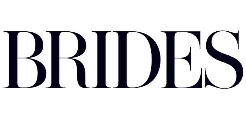 The word 'BRIDES' in large black letters on a white background.