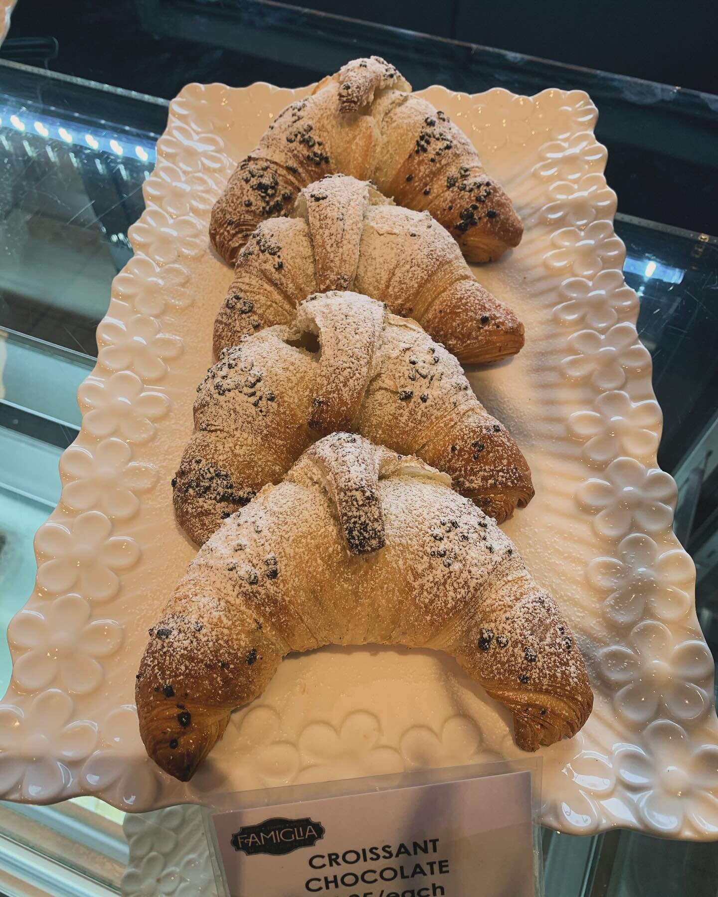 Warm chocolate croissant, doesn&rsquo;t get much better than this!  See you soon! Ciao Cafe at Famiglia Ristorante now open at 9:00am.