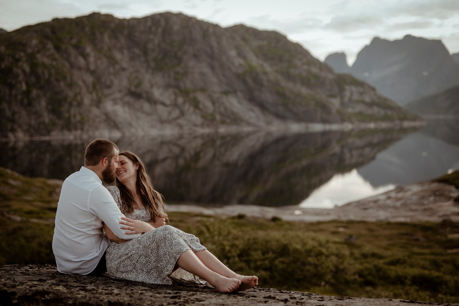 Engagement photos in Lofoten Islands