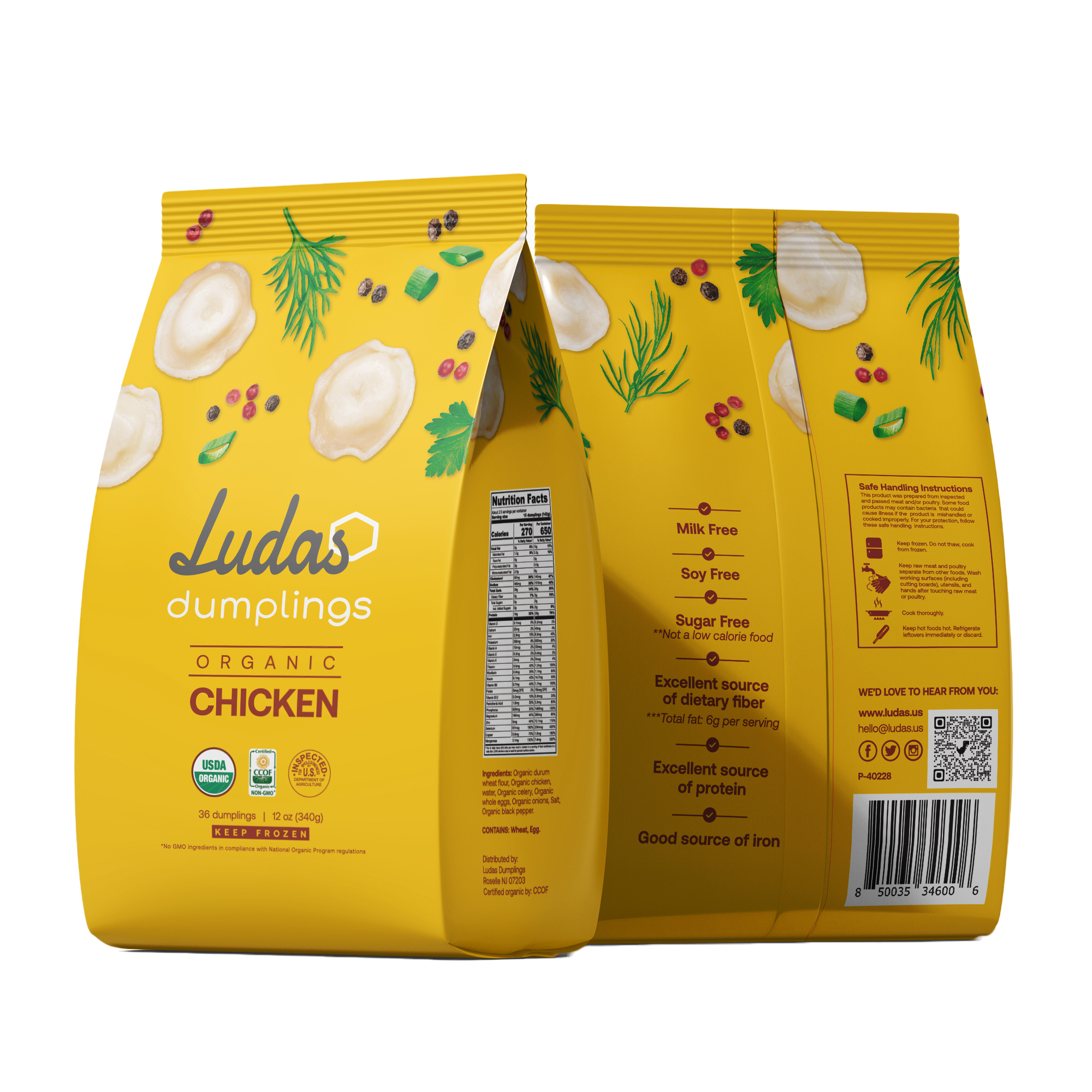 Luda's Dumplings - Mix of 100% organic Chick'N breast and Loaded potato # dumplings with sour cream and dillsometimes #lessismore other times  #moreisless #ludasdumplings #customizable #dumplingsreimagined