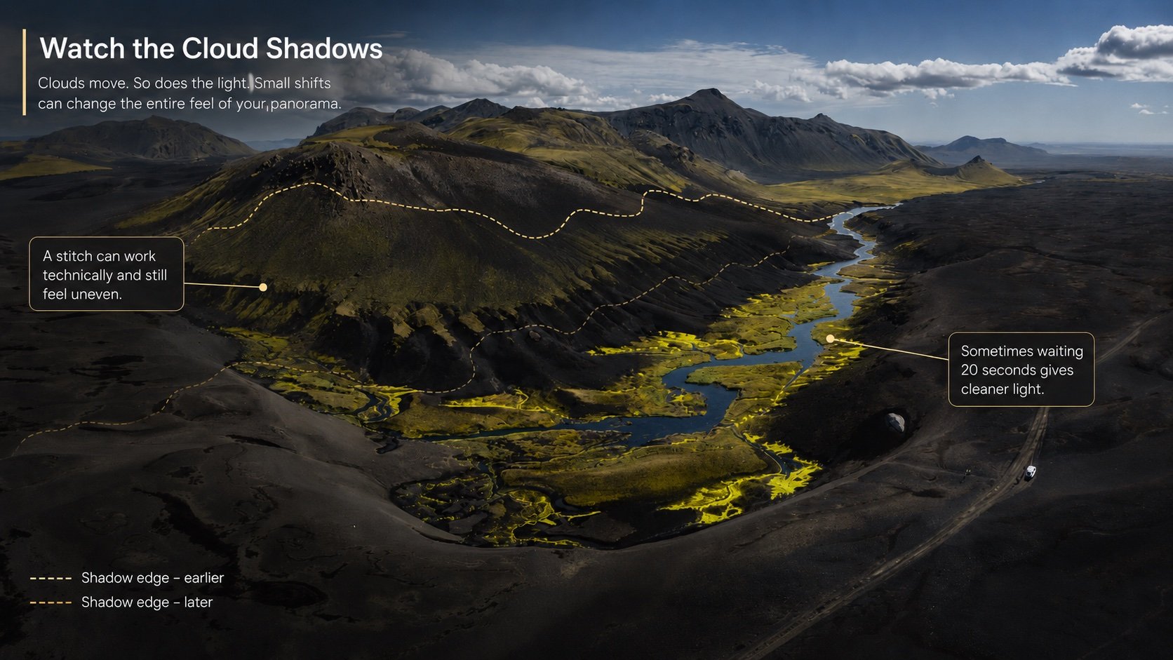 highlands of iceland photography workshop andrea livieri drone shot look at the shadows
