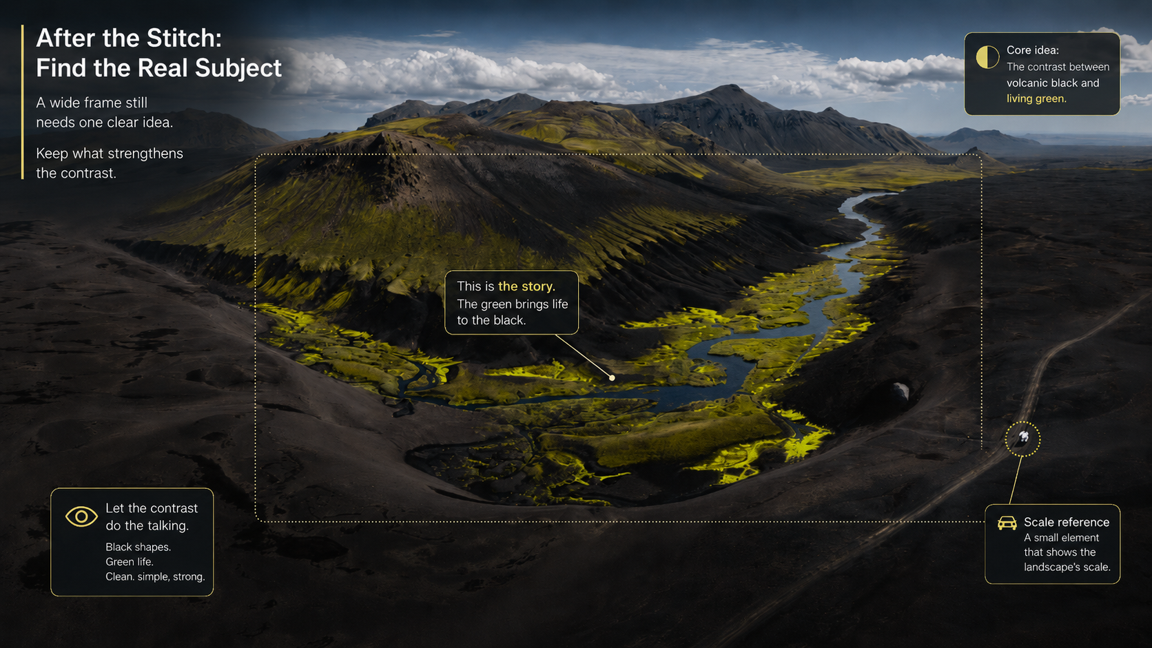 highlands of iceland photography workshop andrea livieri drone panorama stitching