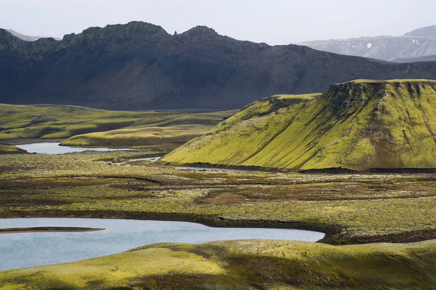 Compressed layers of volcanic terrain near Langisjór in the Icelandic Highlands captured with the Sigma 100-400mm