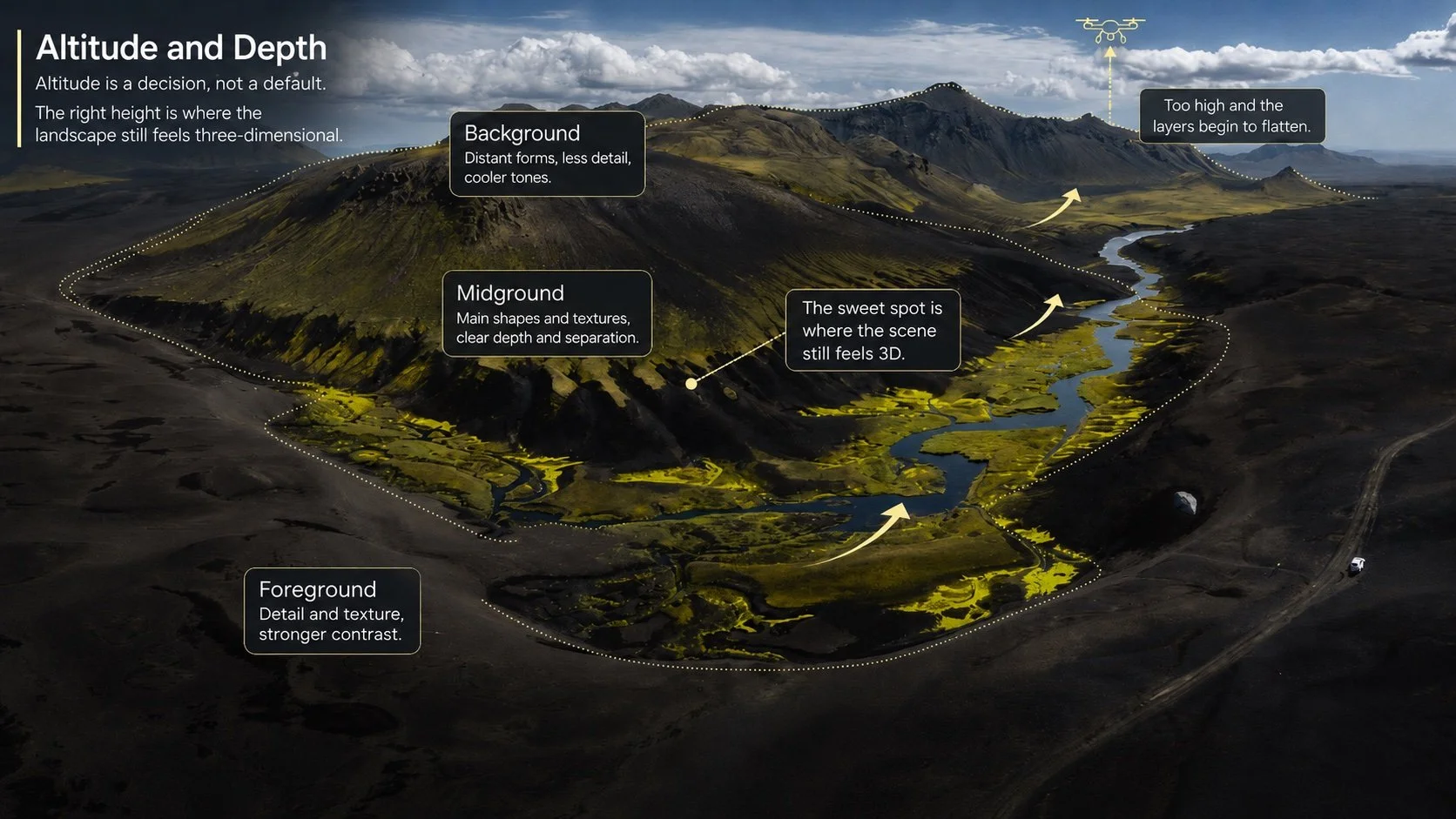 highlands of iceland photography workshop andrea livieri drone correct altitude