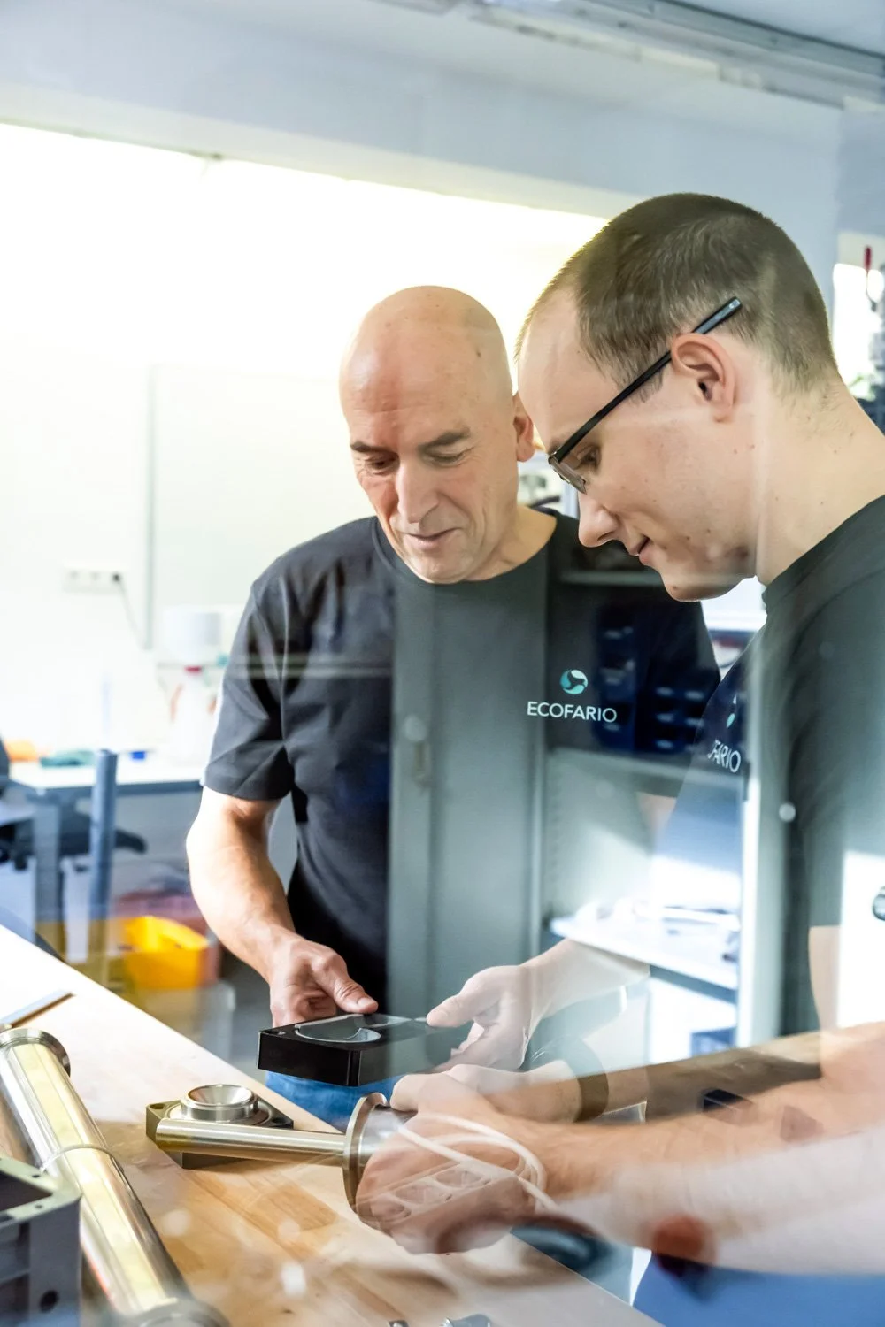 Engineers working on separation system integration in paper mill processes