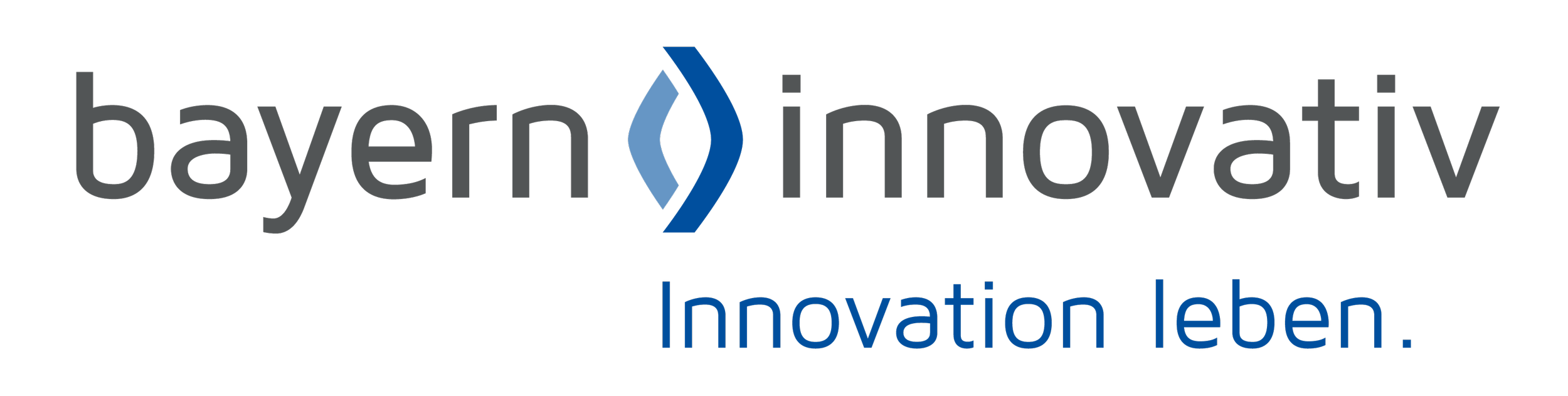 Bayern Innovativ logo with the text 'Innovation leben.' in blue.