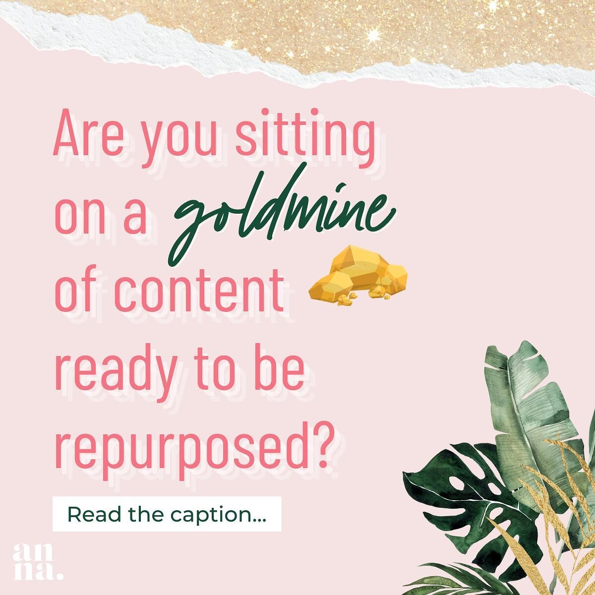Well, are you? Don't let it go to waste! I'm here to help you make the most out of your content and turn it into a hella valuable asset for your business 👑🌟🏅

If we were working together, here's what I would do with the bank of content you're sitt