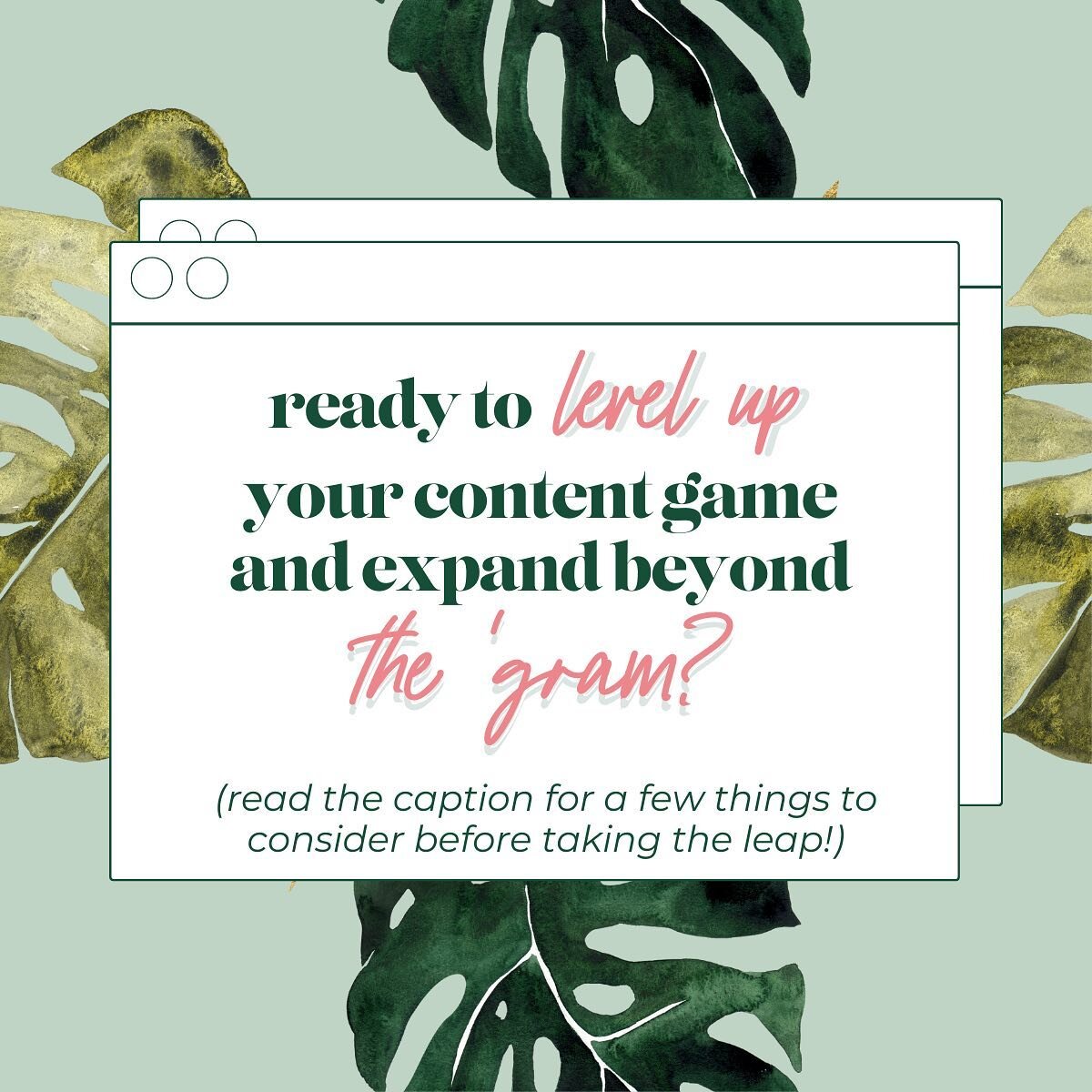 If you've been killin' it on IG and are ready to explore other platforms, there are a few things to consider before taking the leap. ⬇️

Firstly, take a good hard look at your current content strategy. Are you consistently creating high-quality conte