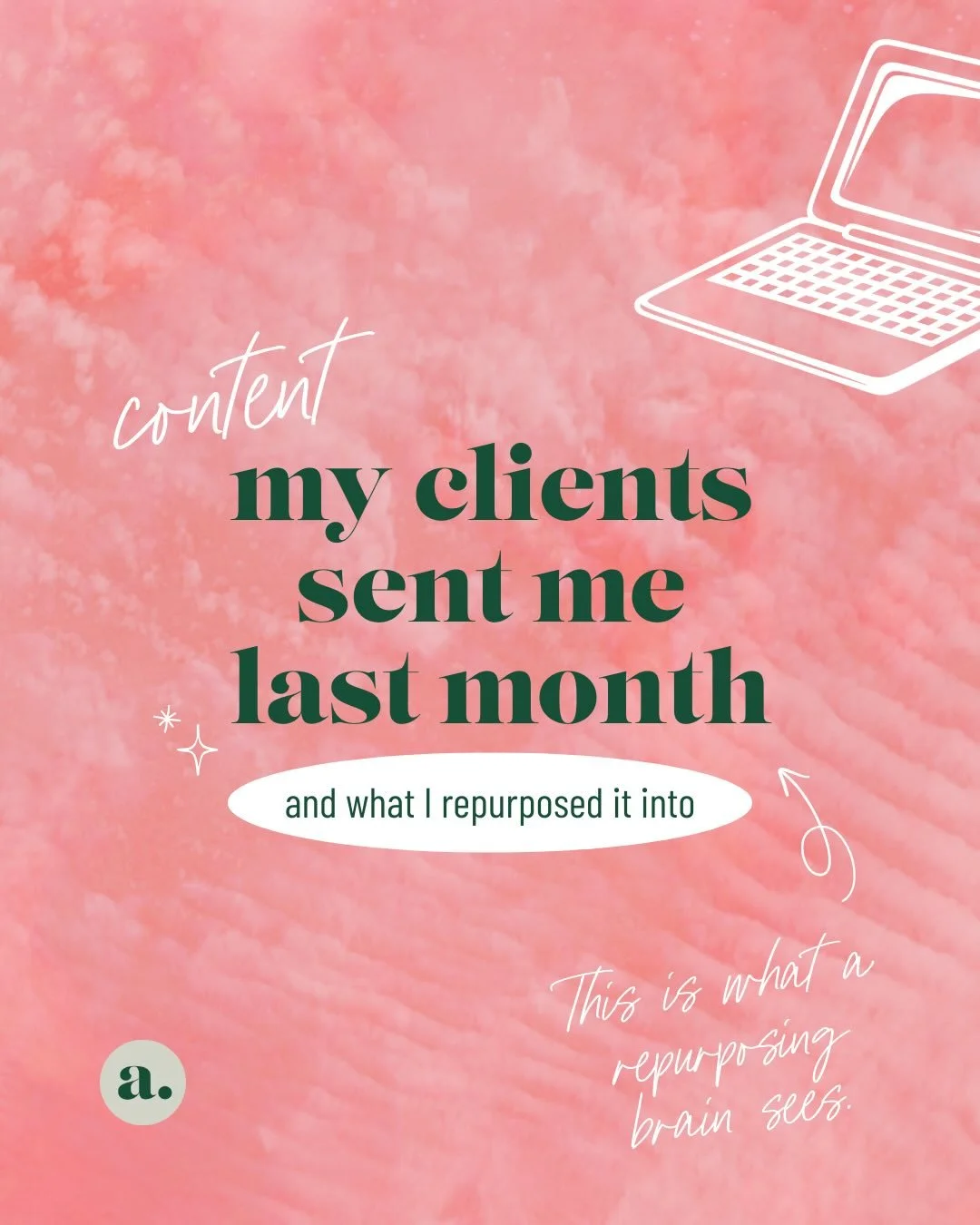 Here&rsquo;s a little peek at the kind of things that land in my inbox to repurpose. 👀

Most of the time when people hear &ldquo;repurposing,&rdquo; they picture taking one thing and exploding it into 20 different posts.

And sometimes that *is* wha