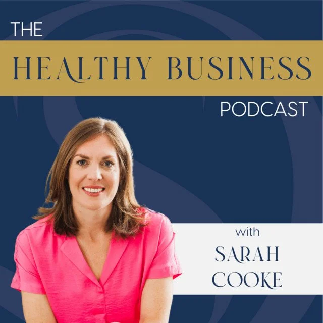 podcast art for The Healthy Business podcast, a show for female entrepreneurs where Anna Schild was a podcast guest