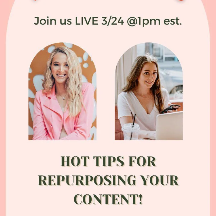 Hot Tips for Repurposing Your Content Instagram Live interview with Anna Schild