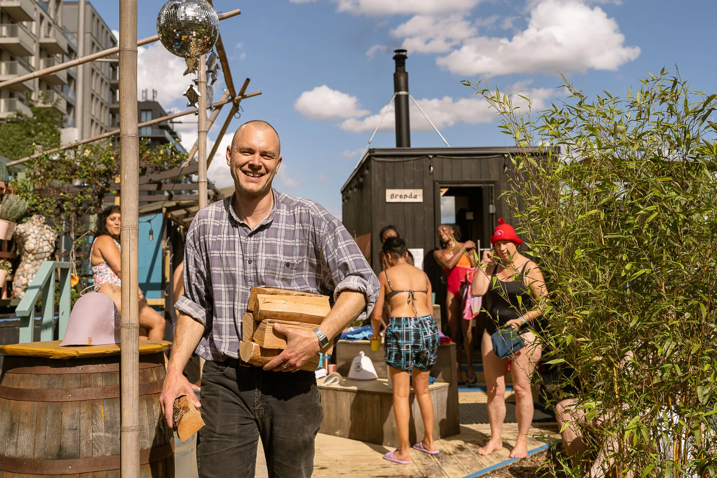 staff loading food in the saunas at Stratford Community Sauna Baths London