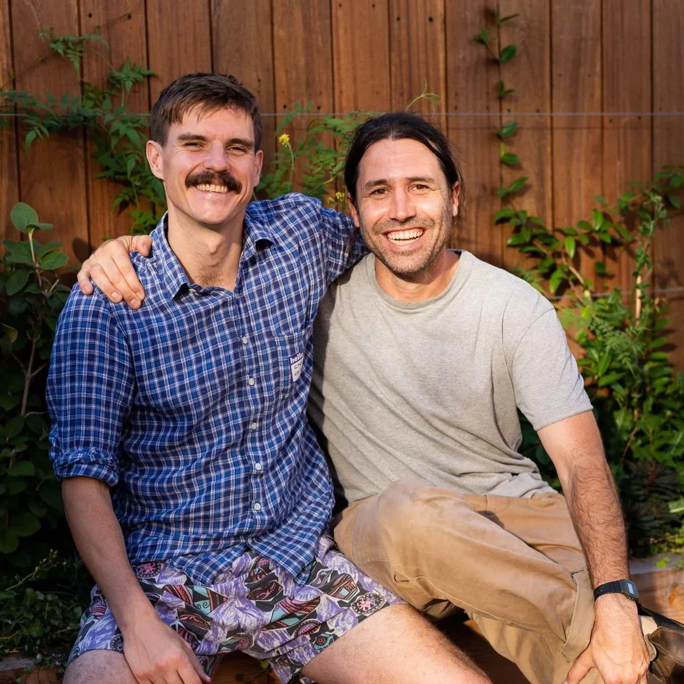 Co-founders Charlie and Rob smiling at the camera