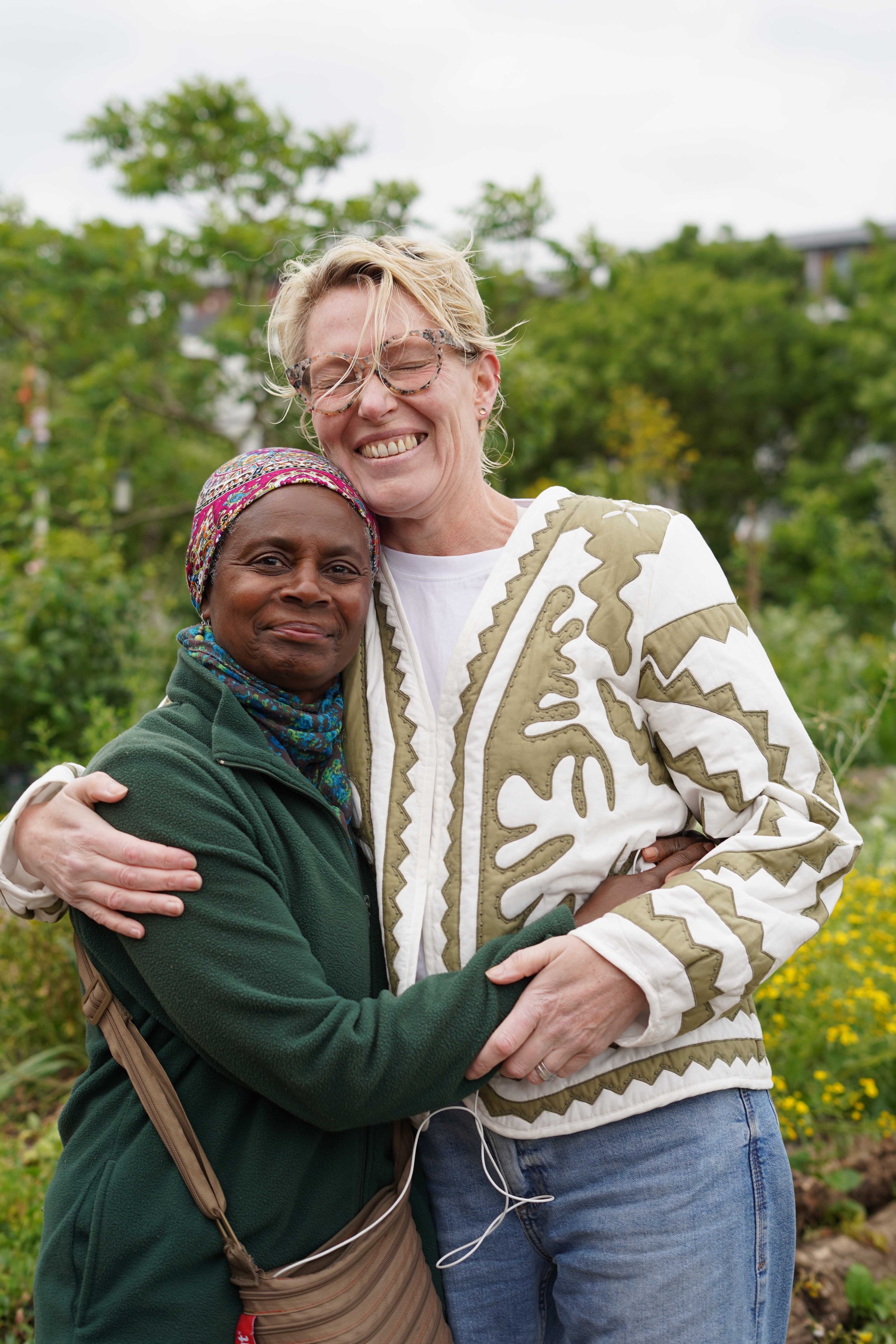 Two ladies sharing a hub at a women's session at Stratford Community Sauna Baths London