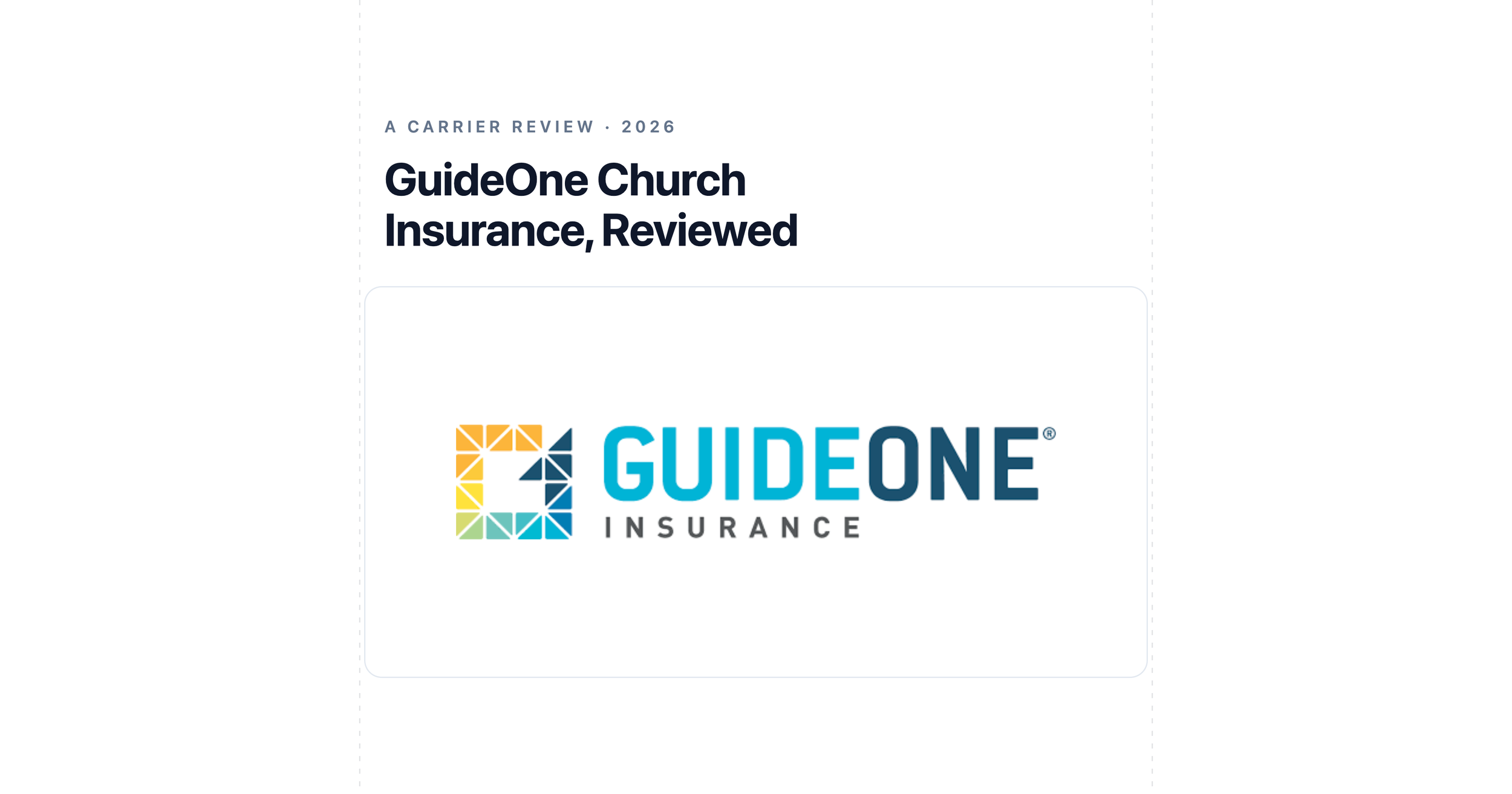 GuideOne Church Insurance Review: What We've Seen After Working With Their Policies