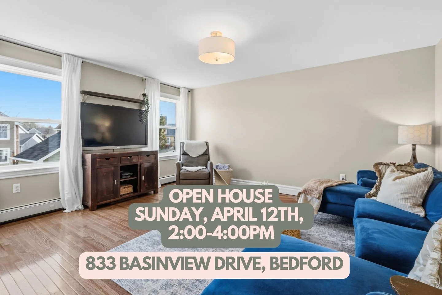 Open House Sunday, April 12 | 2&ndash;4 PM ✨
833 Basinview Drive, Bedford 

Bright, spacious 4-bed, 4-bath family home in one of the area&rsquo;s most loved neighbourhoods. 

Thoughtfully updated with a warm, functional layout, a finished walkout low