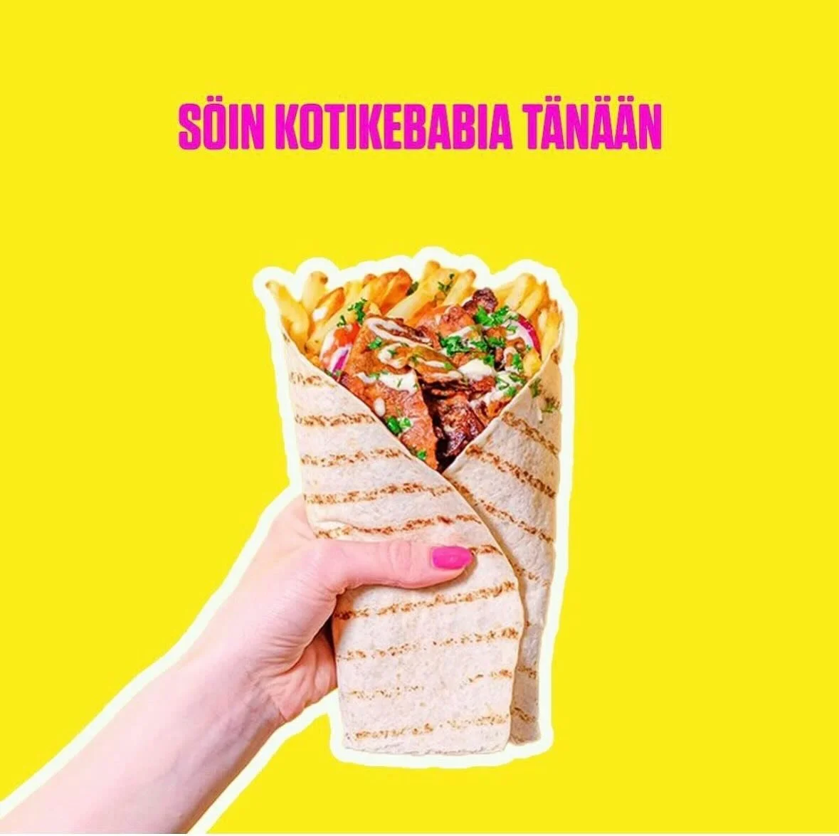 MUMS! Kebabrulla on kaikki mit&auml; t&auml;n&auml;&auml;n tarvitsen 😍 Fu l&ouml;yt&auml;&auml; tuotteemme K-Ruokan kylm&auml;kaapista 💛