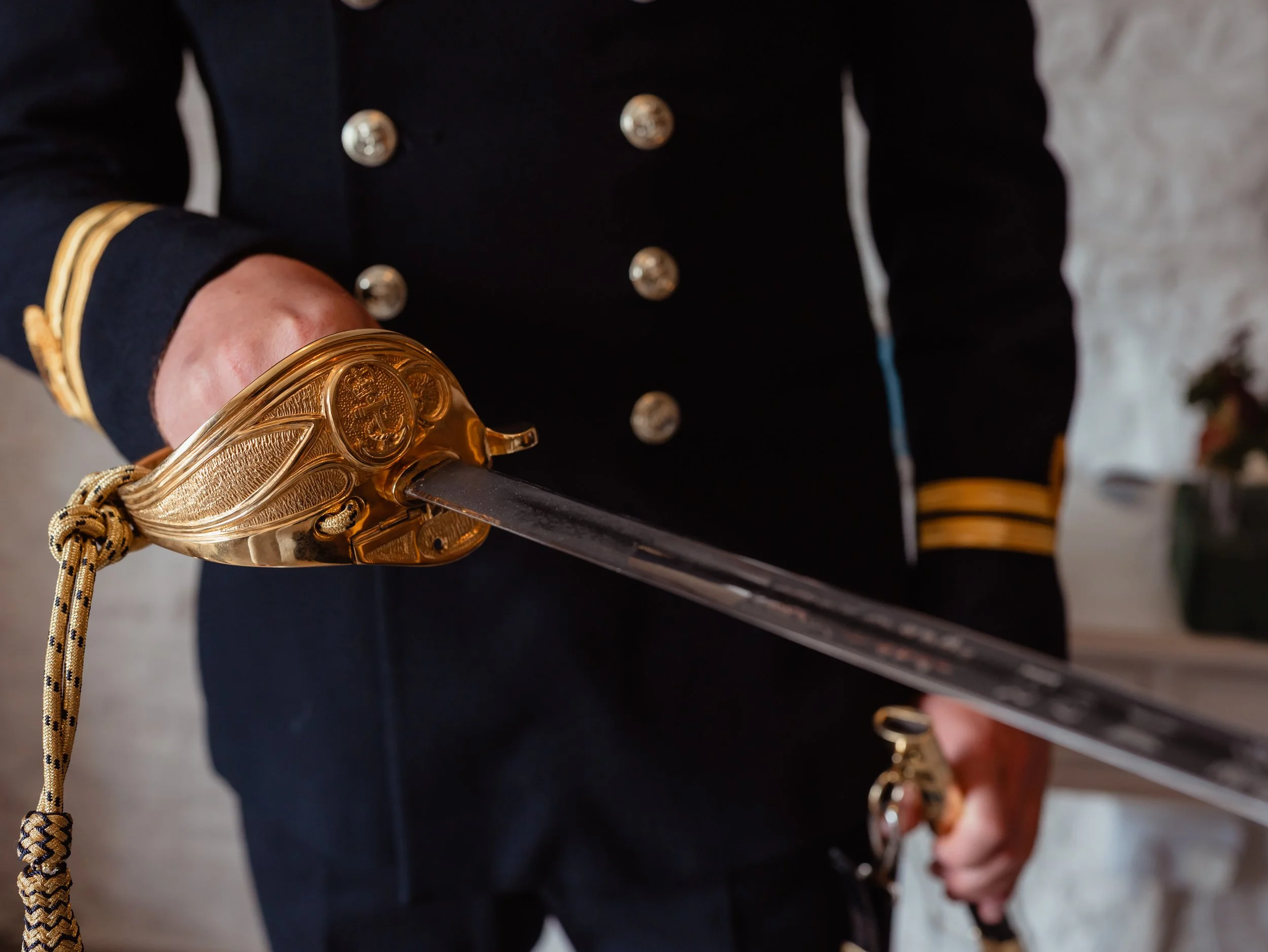 Royal Navy groom with sword