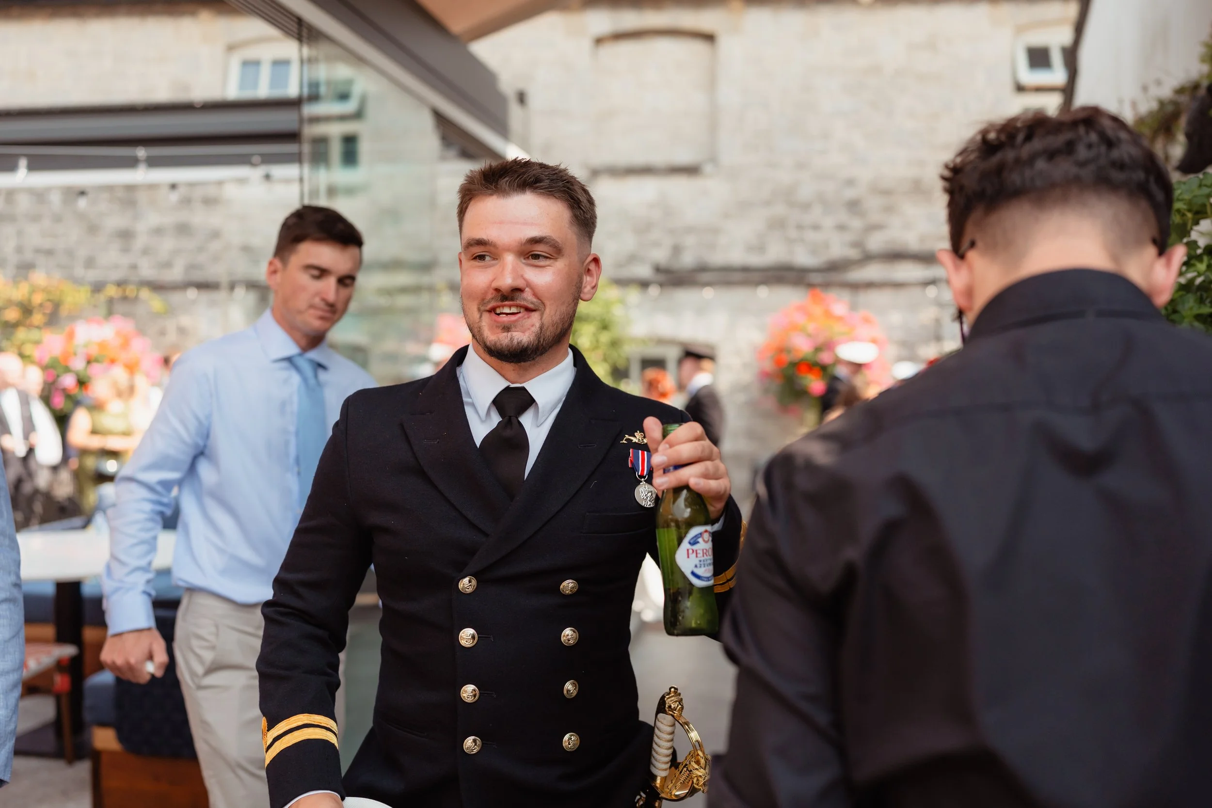 Candid wedding reception