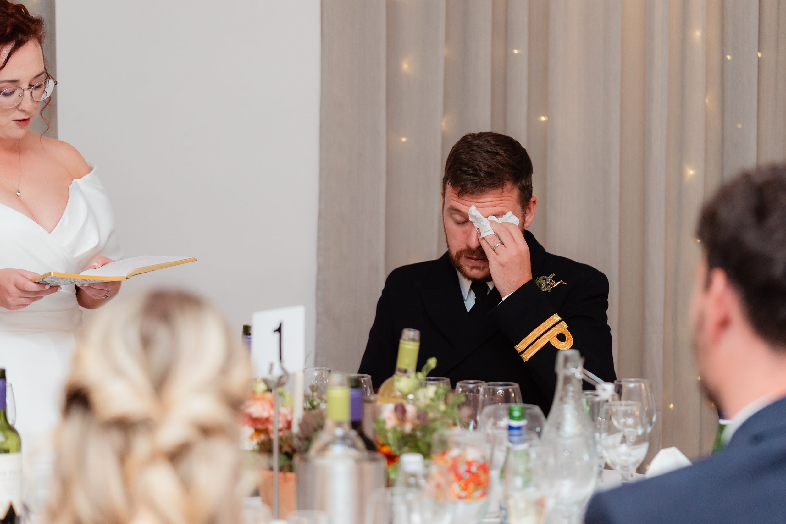 groom crying