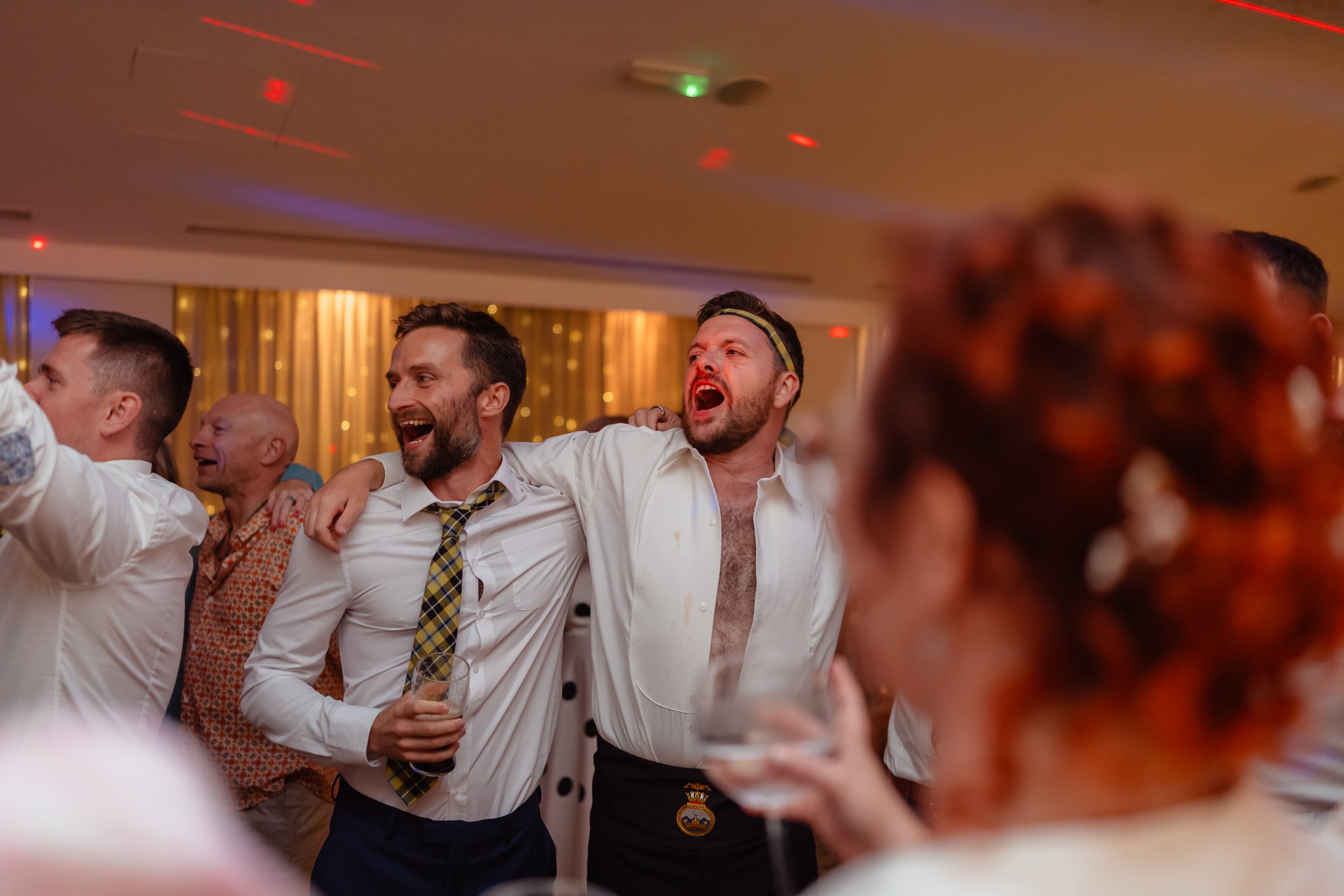 Royal navy wedding party