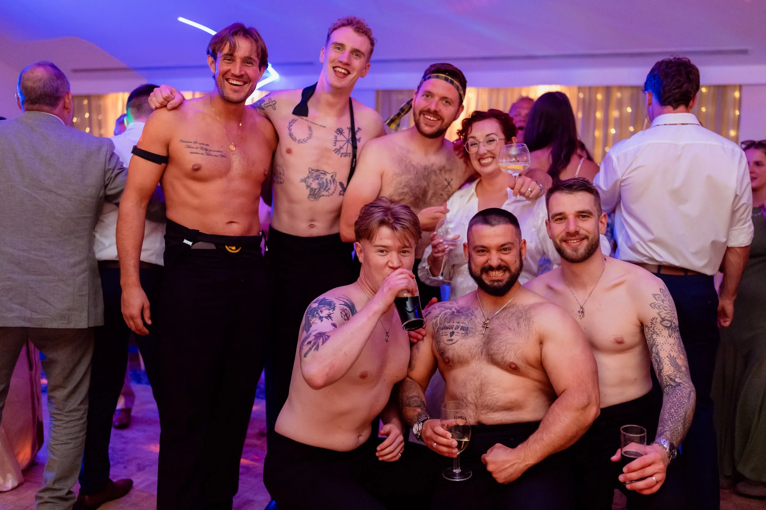 Topless Royal Navy wedding