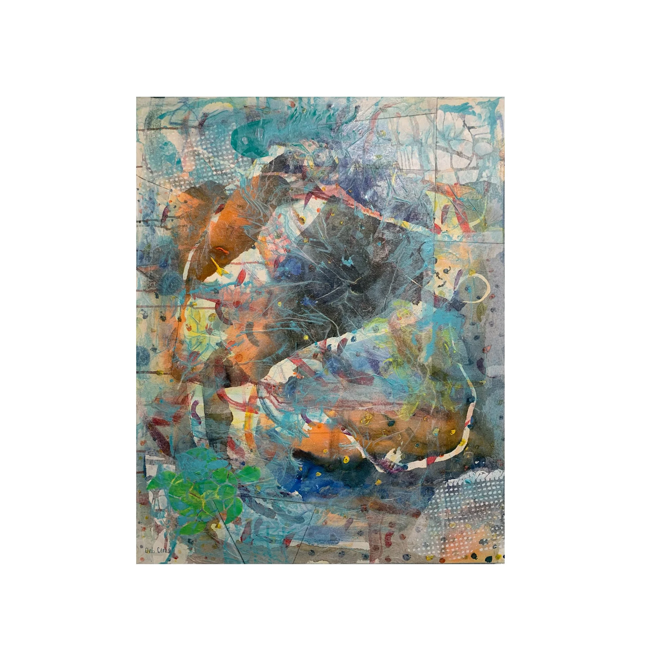 Seduction in nature, 2025,
30 x 24 inches,
Acrylic, paper, pencil on canvas,
Artist: Debbie Ceres