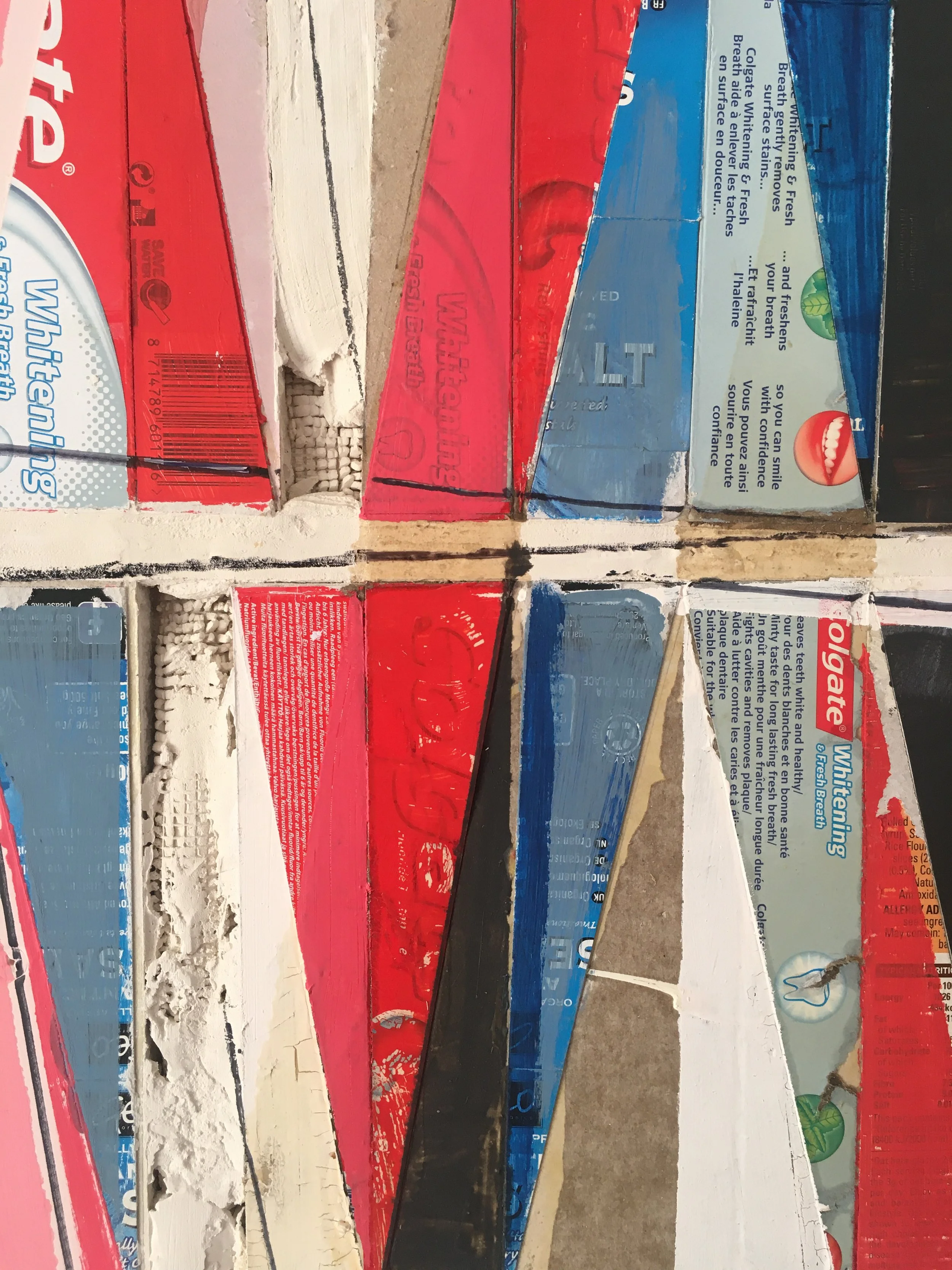 Space & Place #quakerbreath,
12 3/5 x 17 inches,
Acrylic, Collage, Varnish, Ink, Gypsum on Plasterboard,
2020,