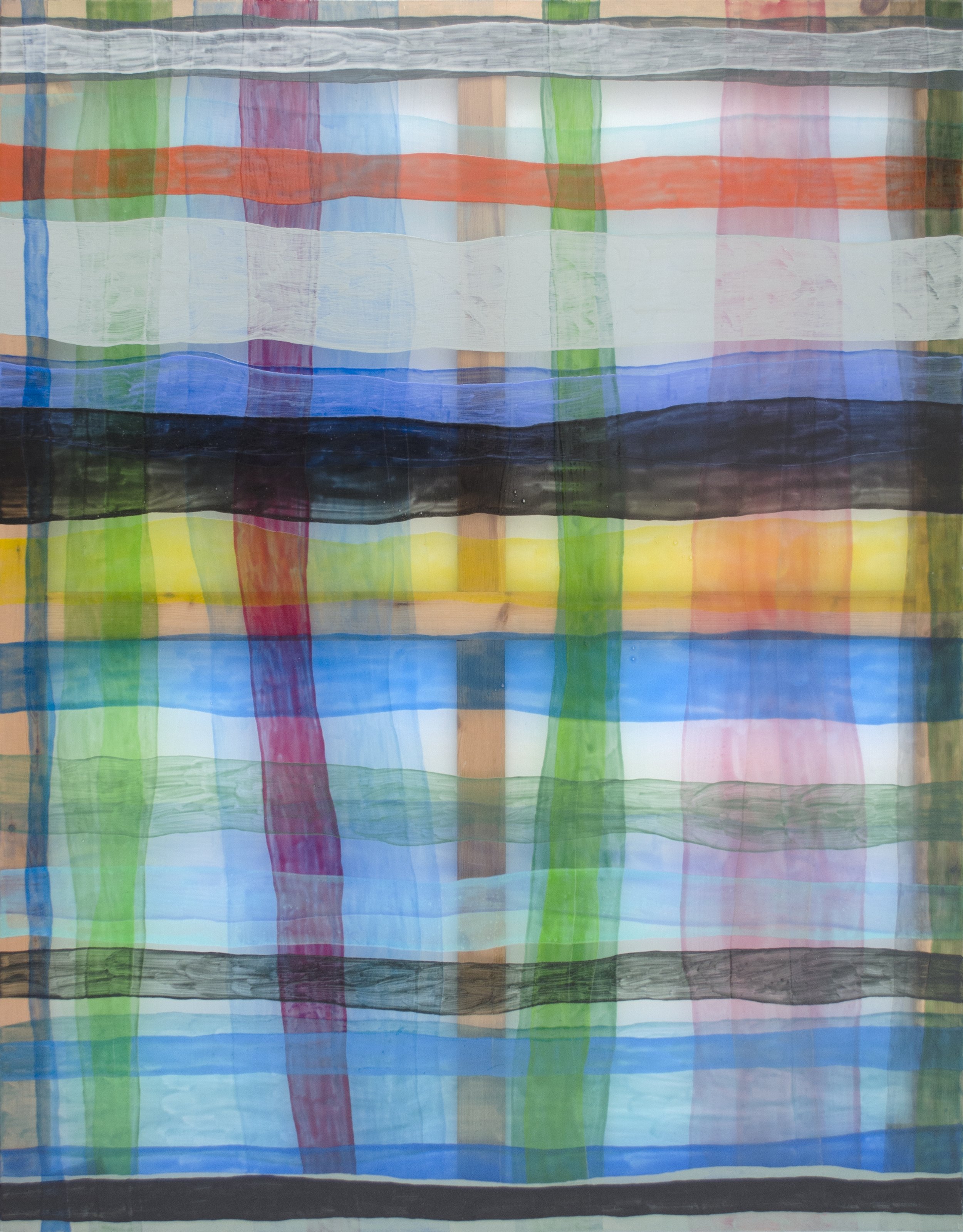 Weft II,
57 1/2 x 45,
Acrylic on Stretched Flexible PVC,
2005
