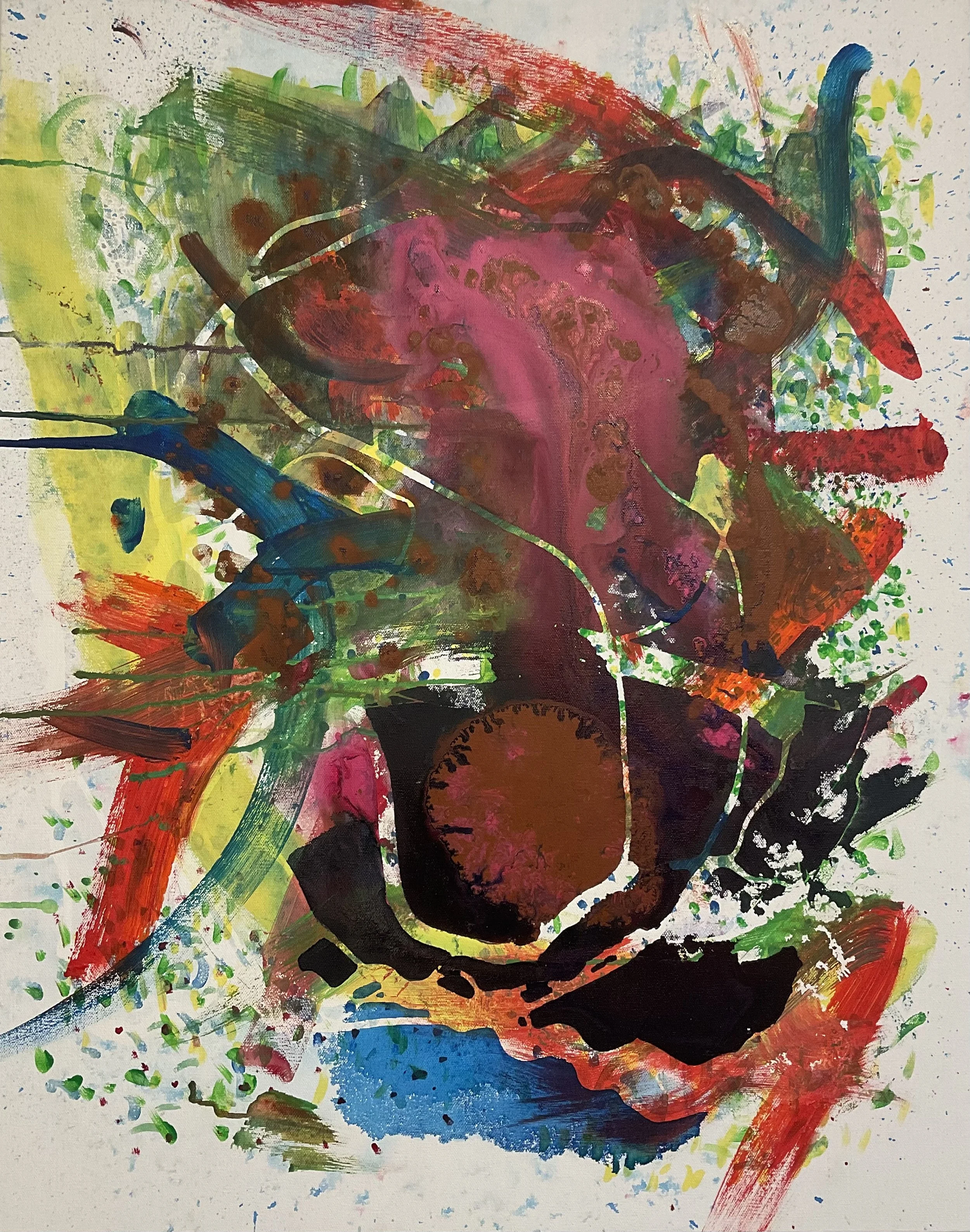 Perry Bennett,
Untitled, 2026,
30 inches x 24 inches,
Acrylic, pastel, pencil on canvas